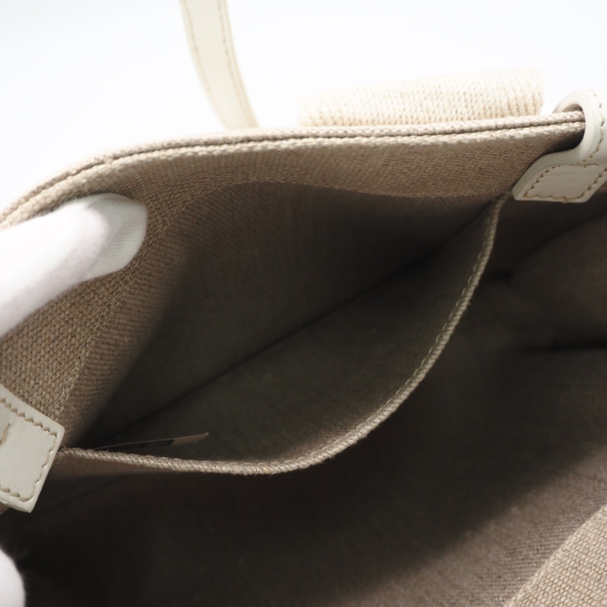 Chloé Beige Multi-Color Canvas Leather Handbag Tote Bag (Pre-Owned)