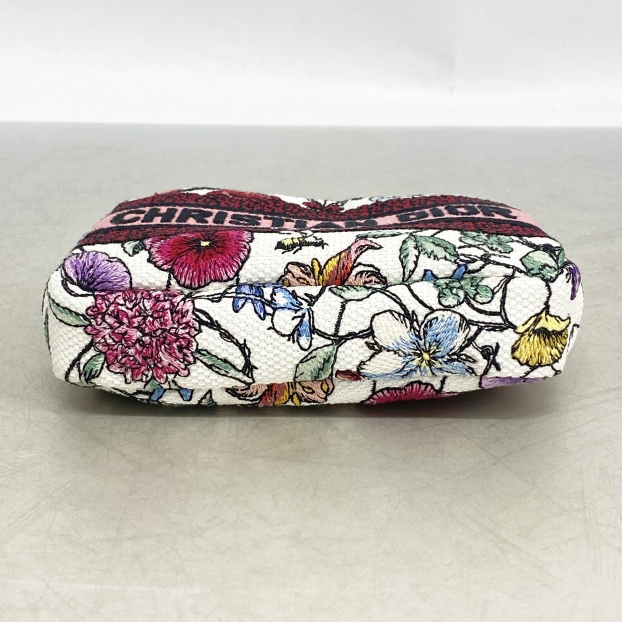 Christian Dior Multi-Color White Canvas Pouch (Pre-Owned)
