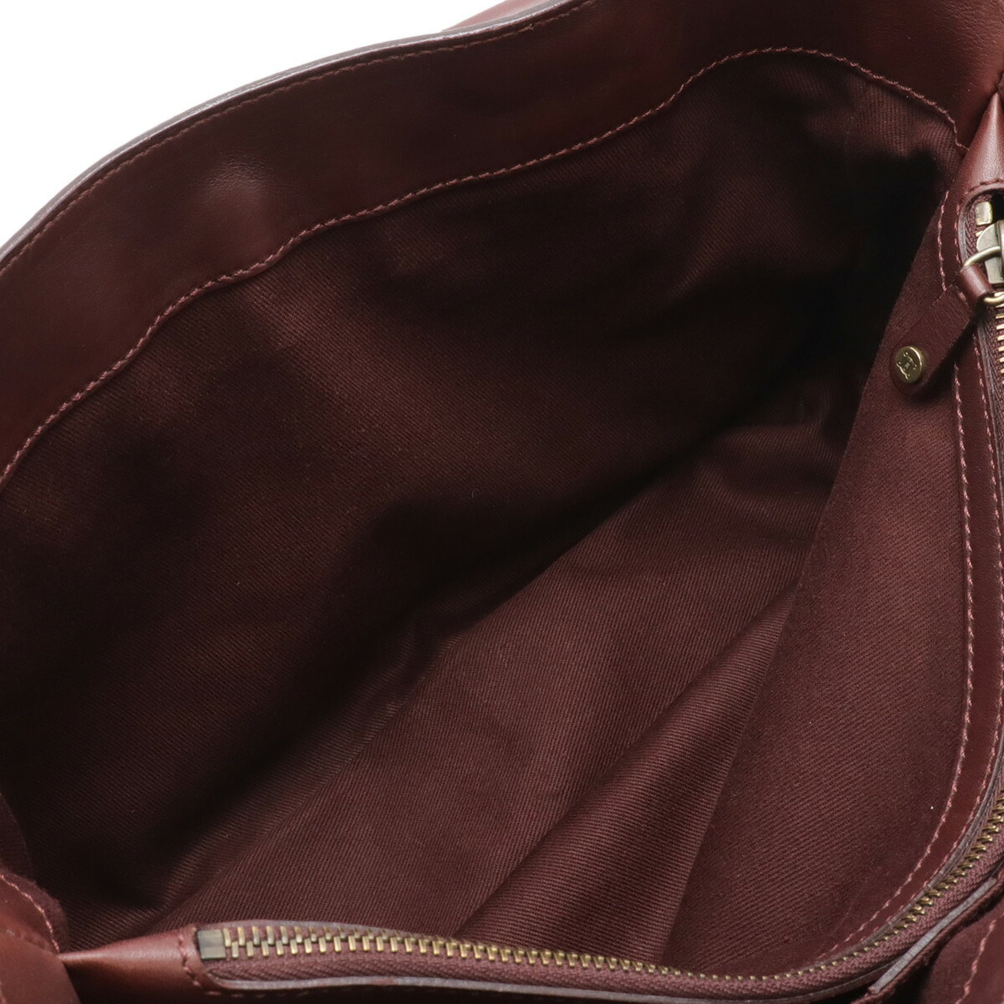 Celine Bordeaux Leather Handbag Tote Bag (Pre-Owned)