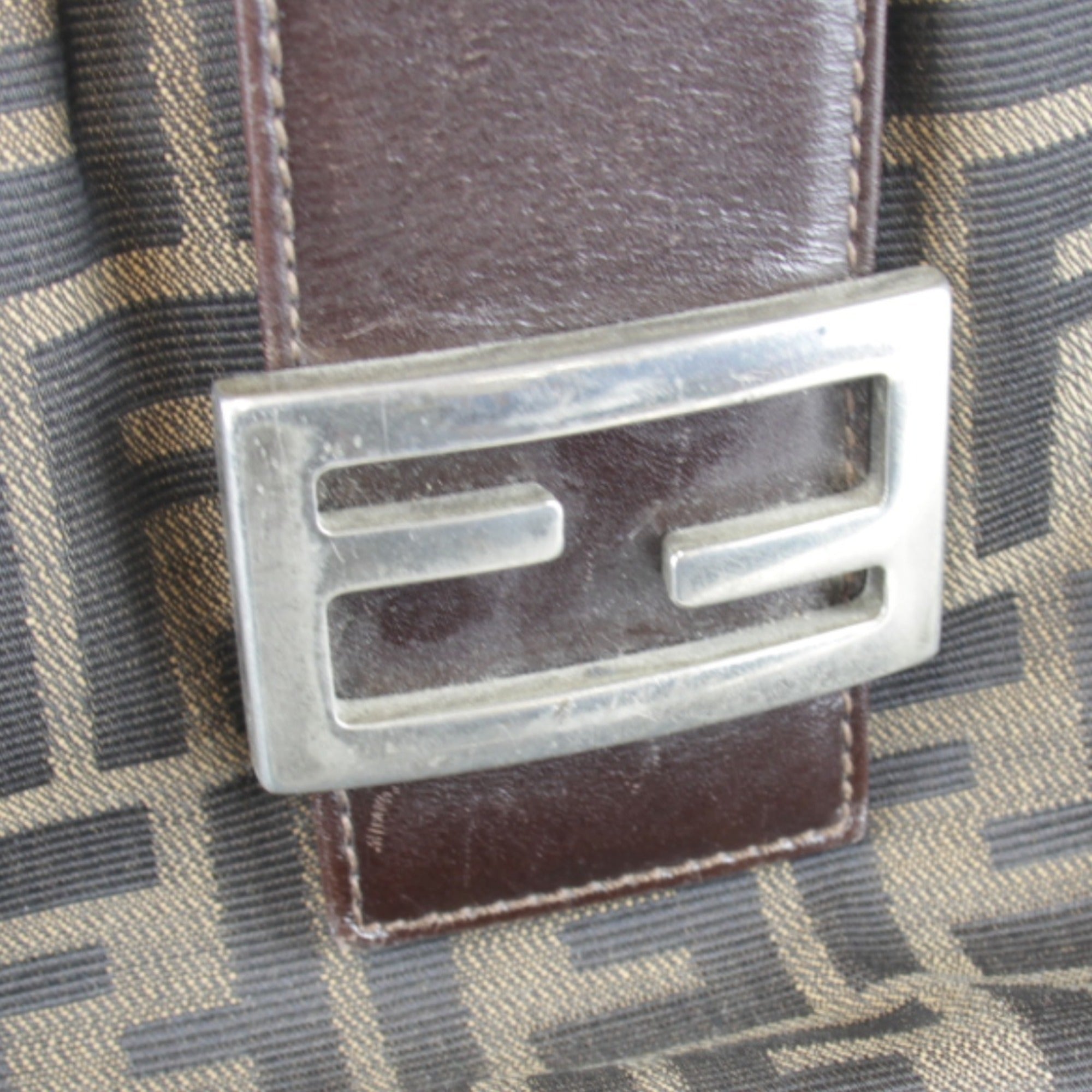 Fendi Brown Zucca Shoulder Bag (Pre-Owned)