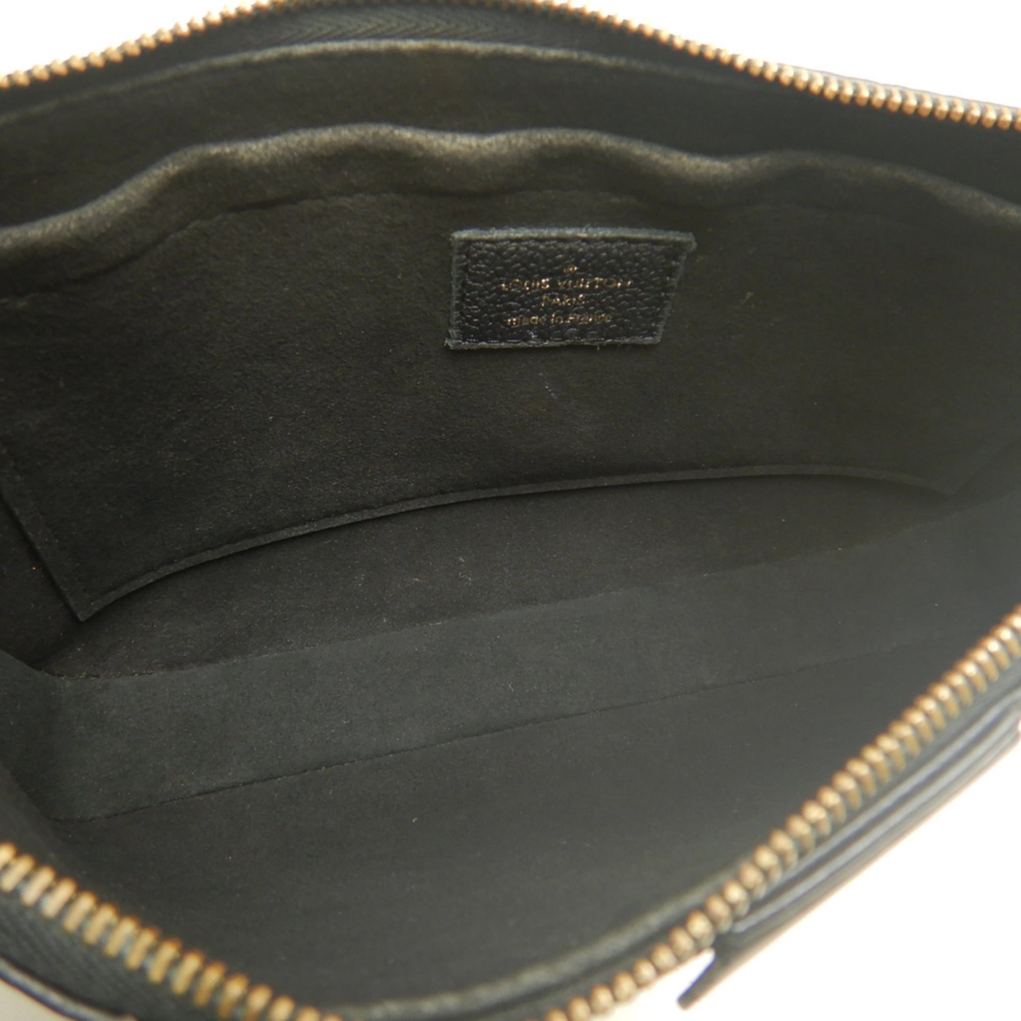 Louis Vuitton Noir Leather Pochette Pouch Shoulder Bag (Pre-Owned)
