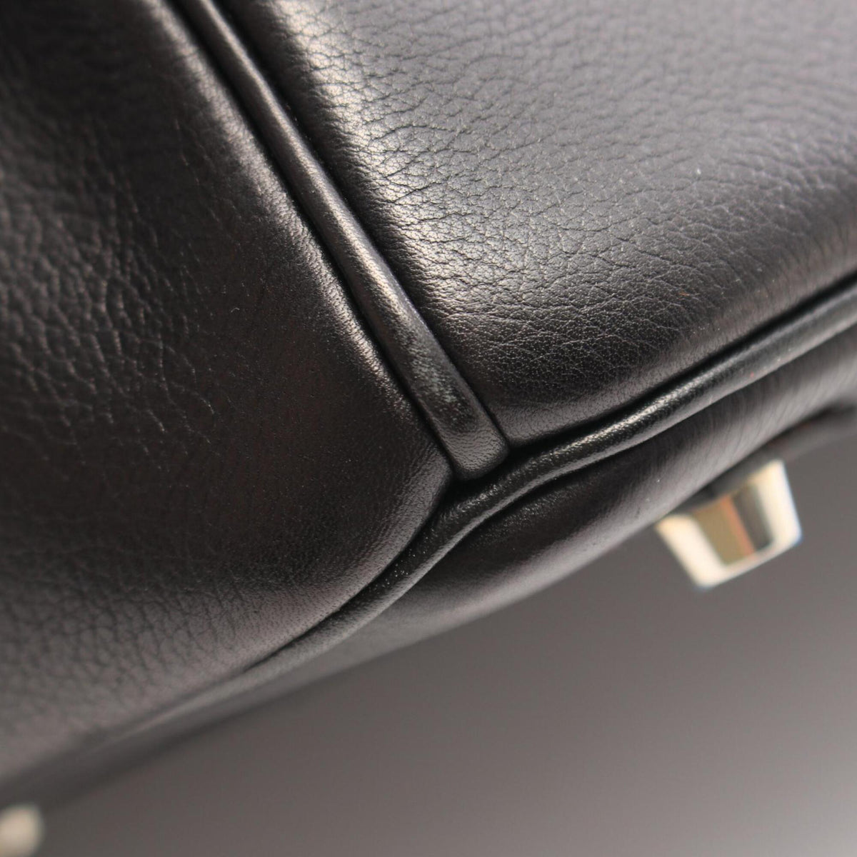 Hermes Black Evercalf Leather Handbag (Pre-Owned)