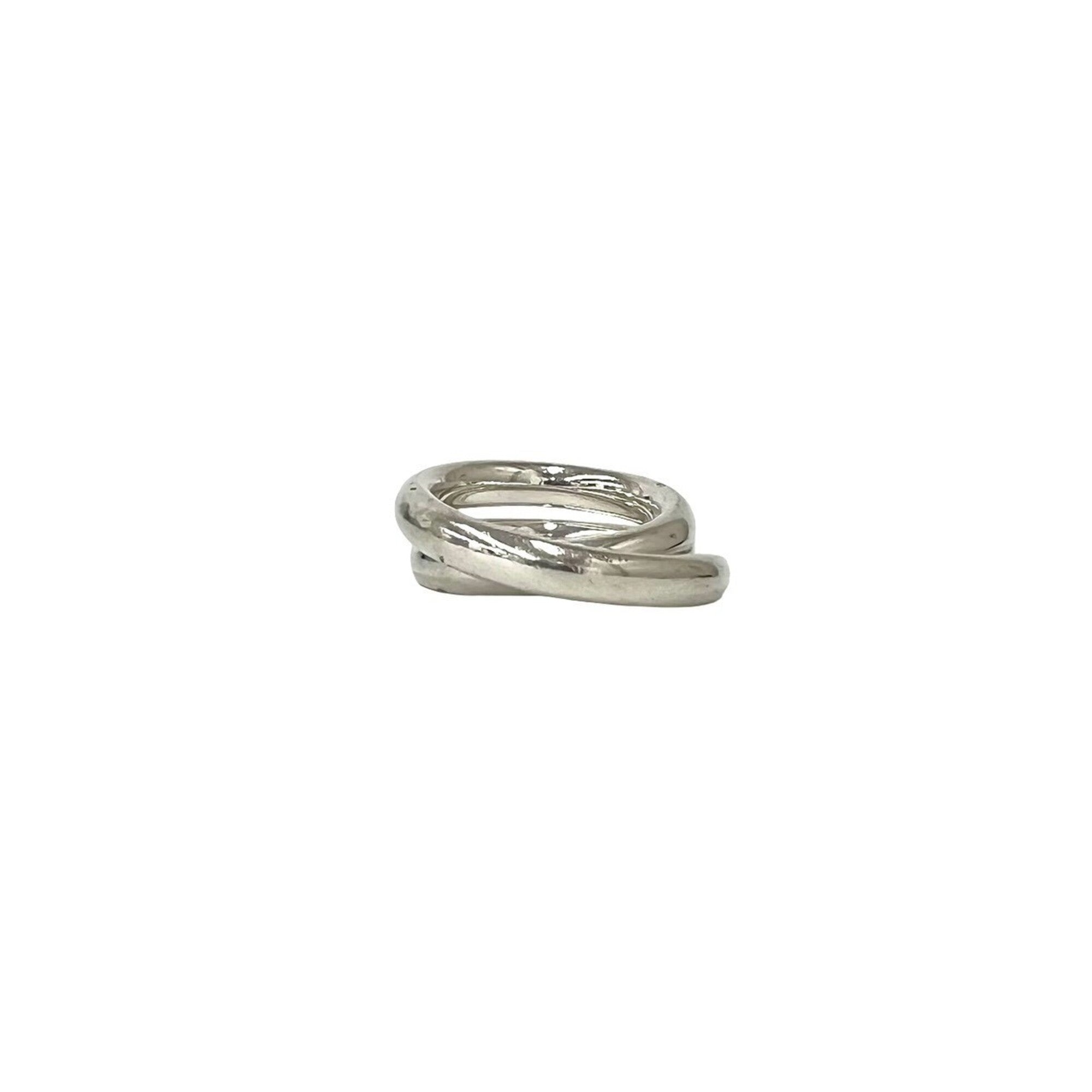 Hermes Silver Silver 925 Band Ring (Pre-Owned)