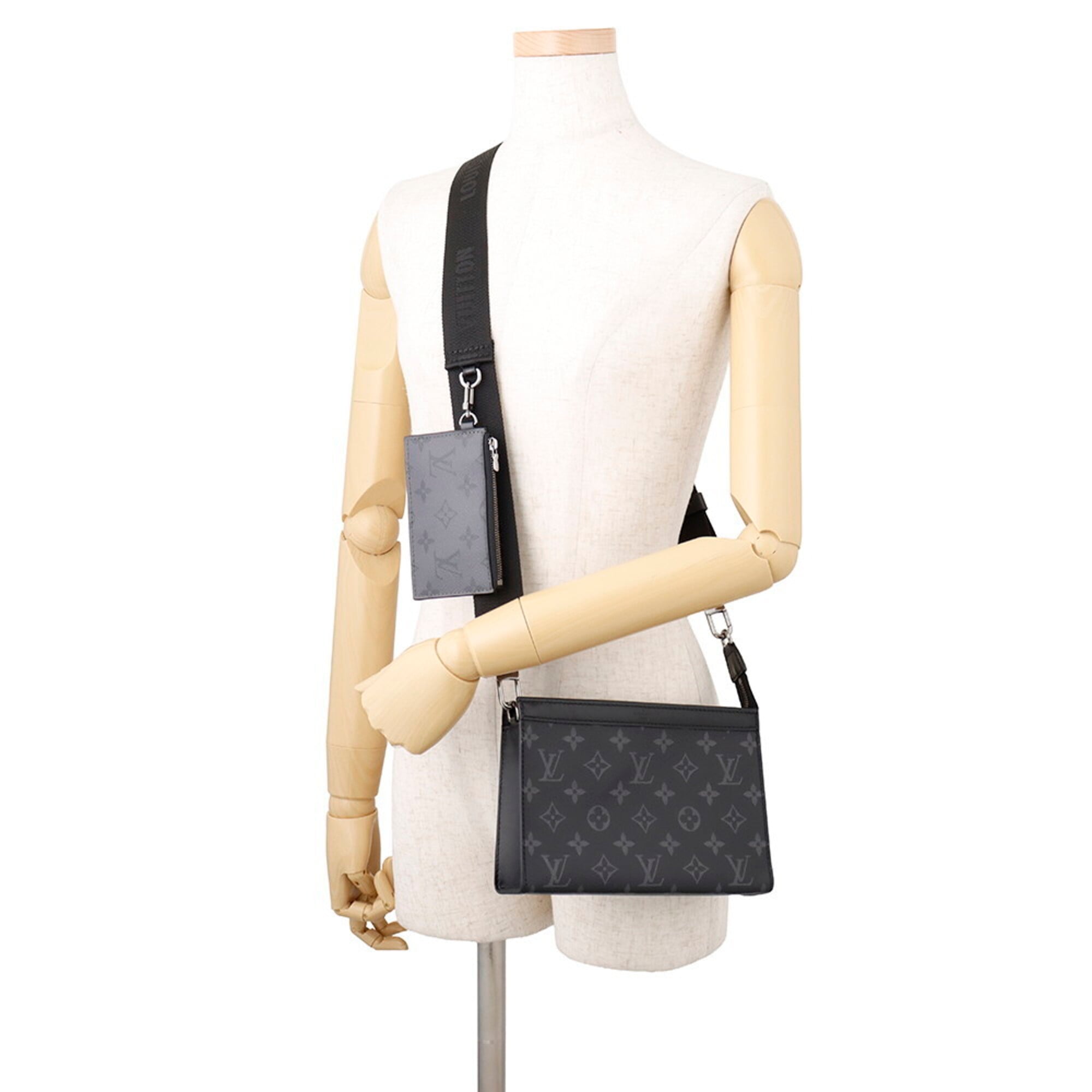 Louis Vuitton Monogram Eclipse Black Noir Monogram Eclipse Shoulder Bag (Pre-Owned)