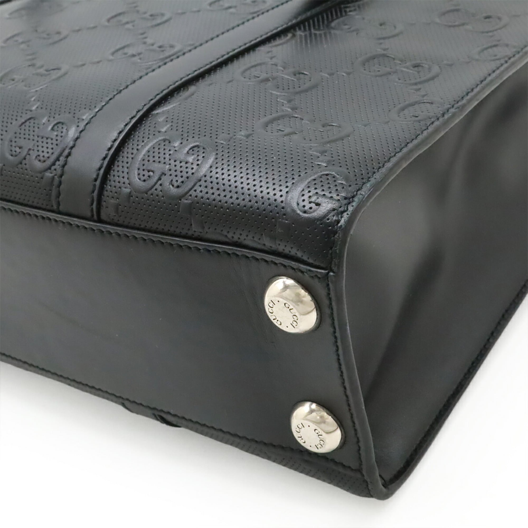 Gucci Black Leather Tote Bag (Pre-Owned)