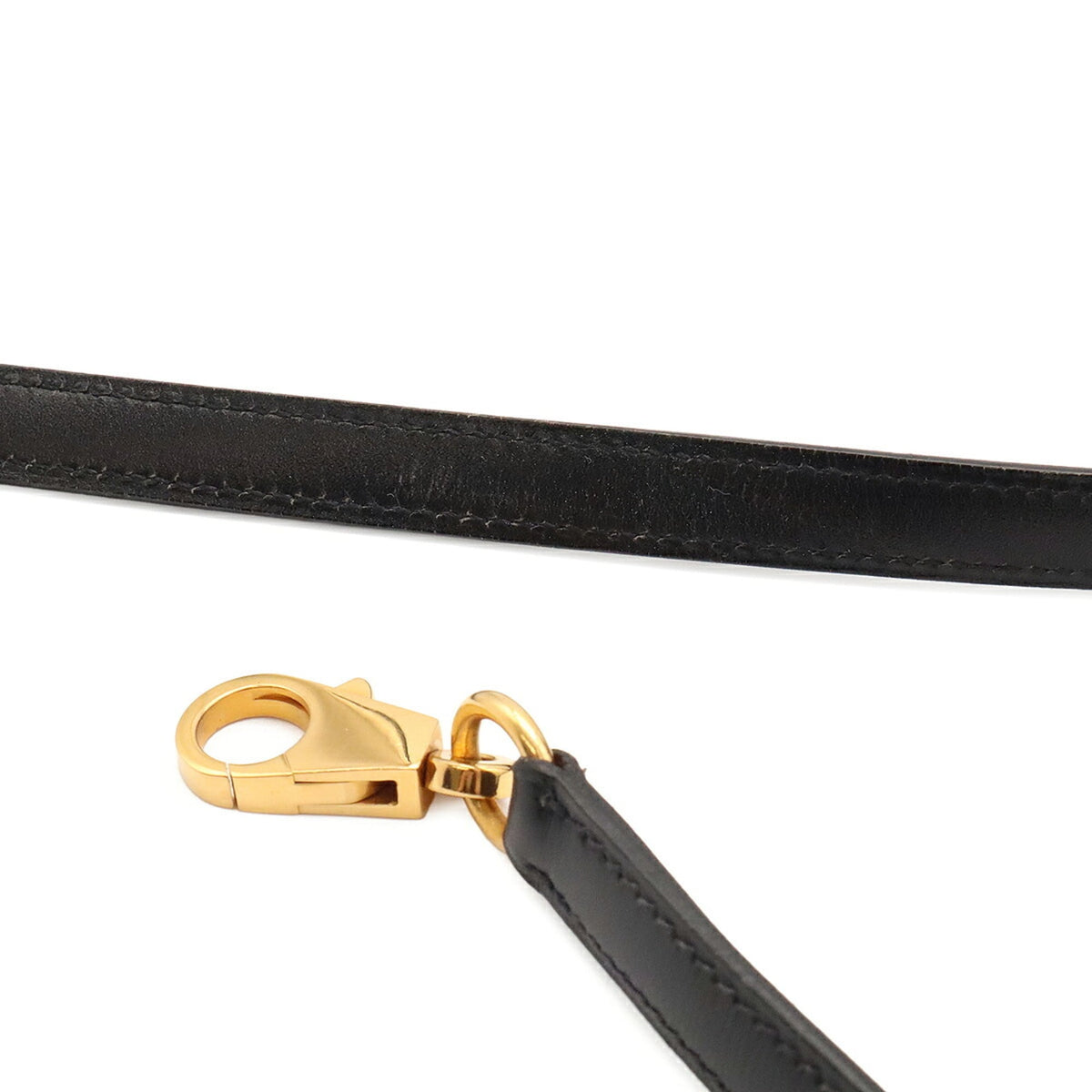 Hermes Black Box Calf Leather Handbag Pochette Shoulder Bag (Pre-Owned)