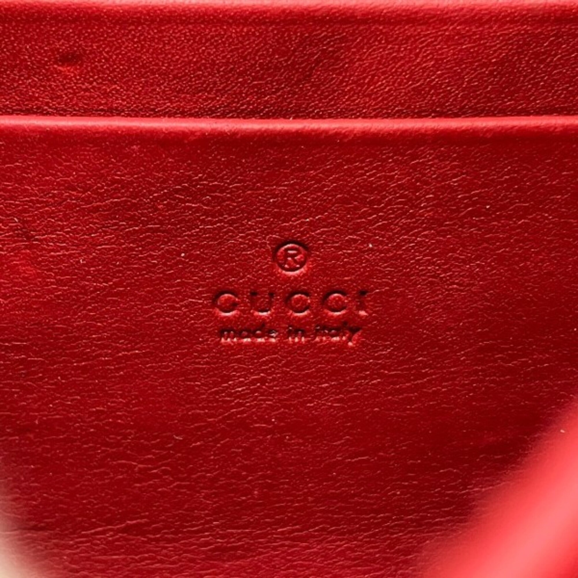 Gucci Red Color Chain/Shoulder Wallet (Pre-Owned)
