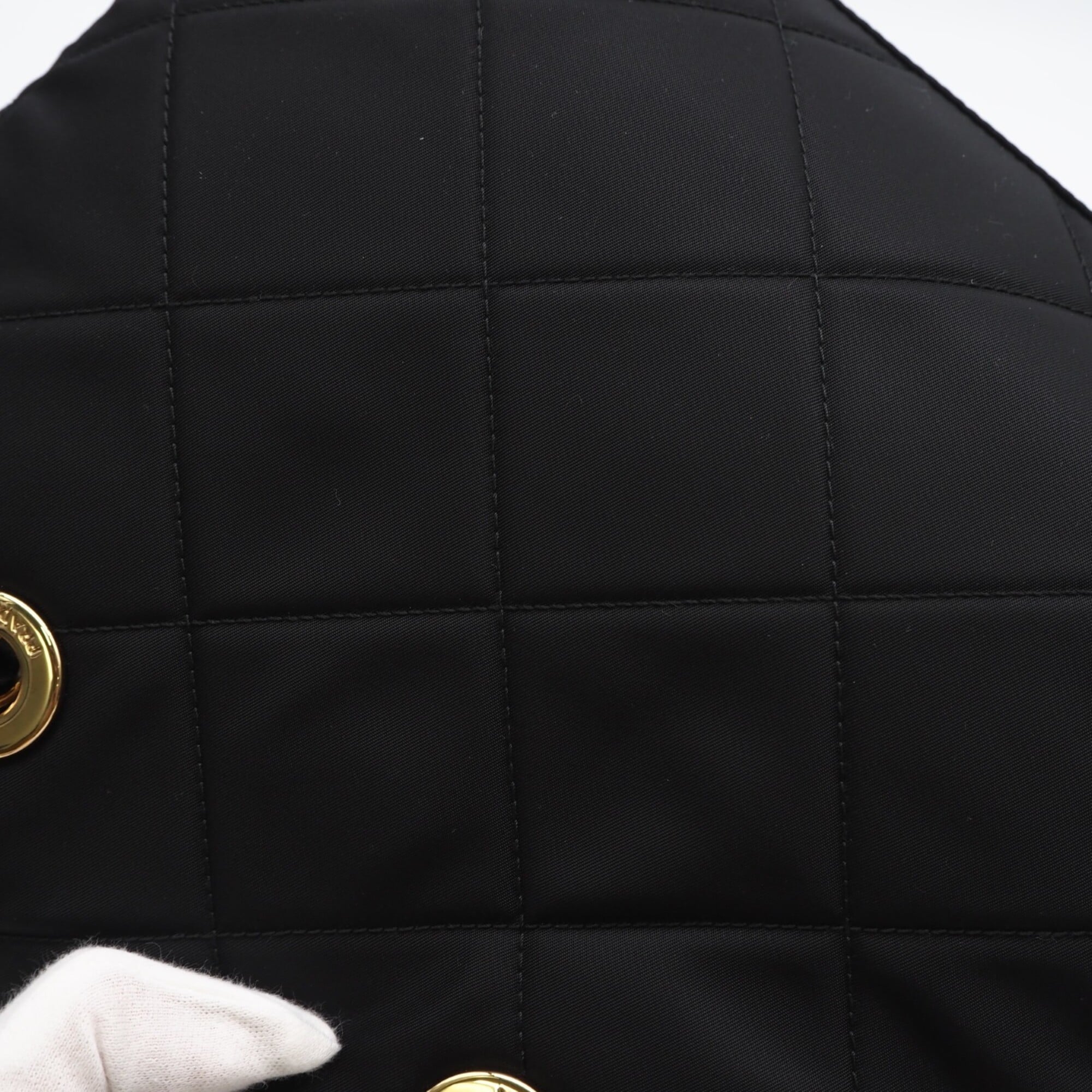 Prada Saffiano Black Nero Nylon Saffiano Shoulder Bag (Pre-Owned)