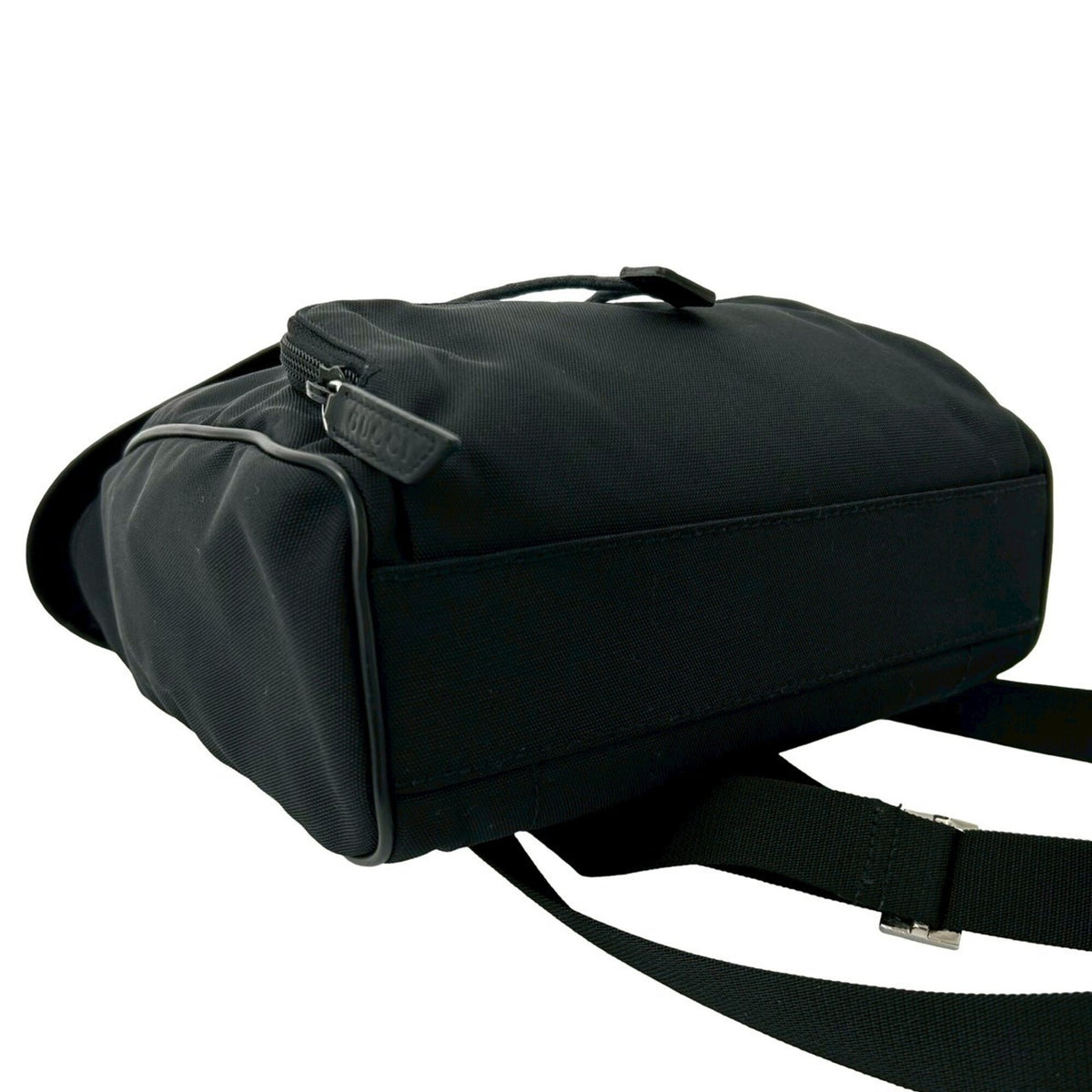 Gucci Black Nylon Leather Backpack (Pre-Owned)