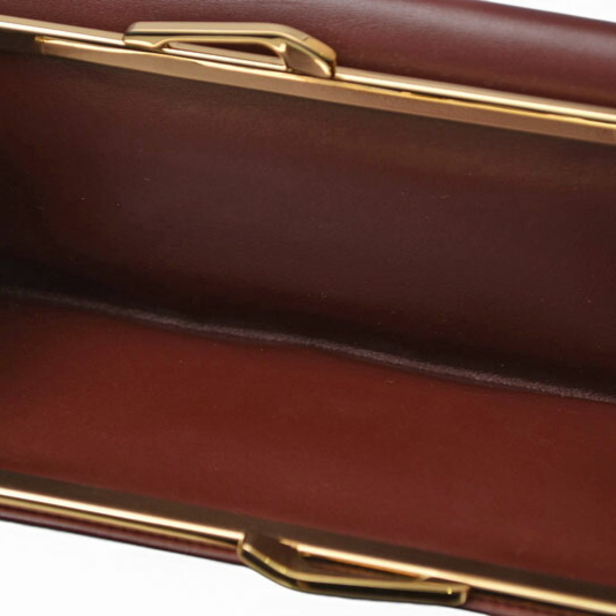 Cartier Must Bordeaux Leather Long Wallet (Bi-Fold) (Pre-Owned)