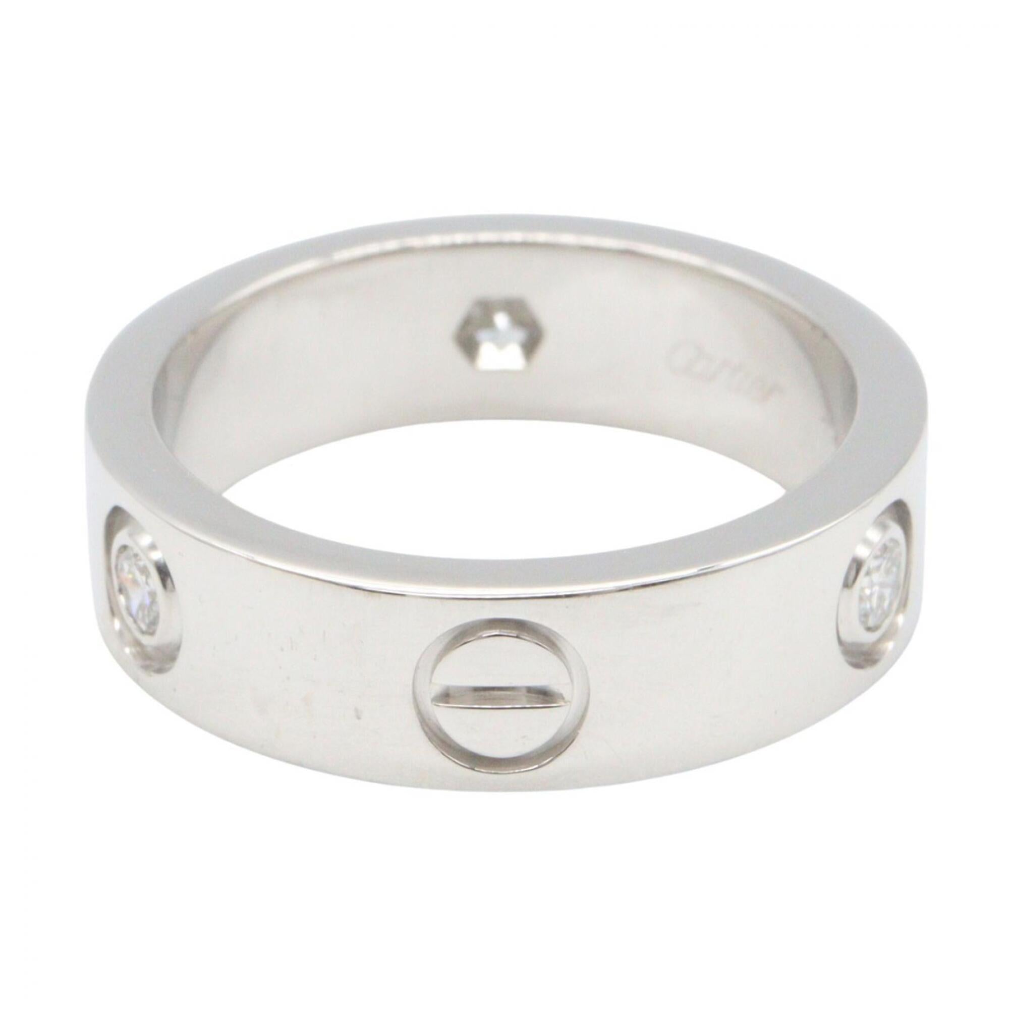 Cartier Silver Clear White Gold (18K) Band Ring (Pre-Owned)
