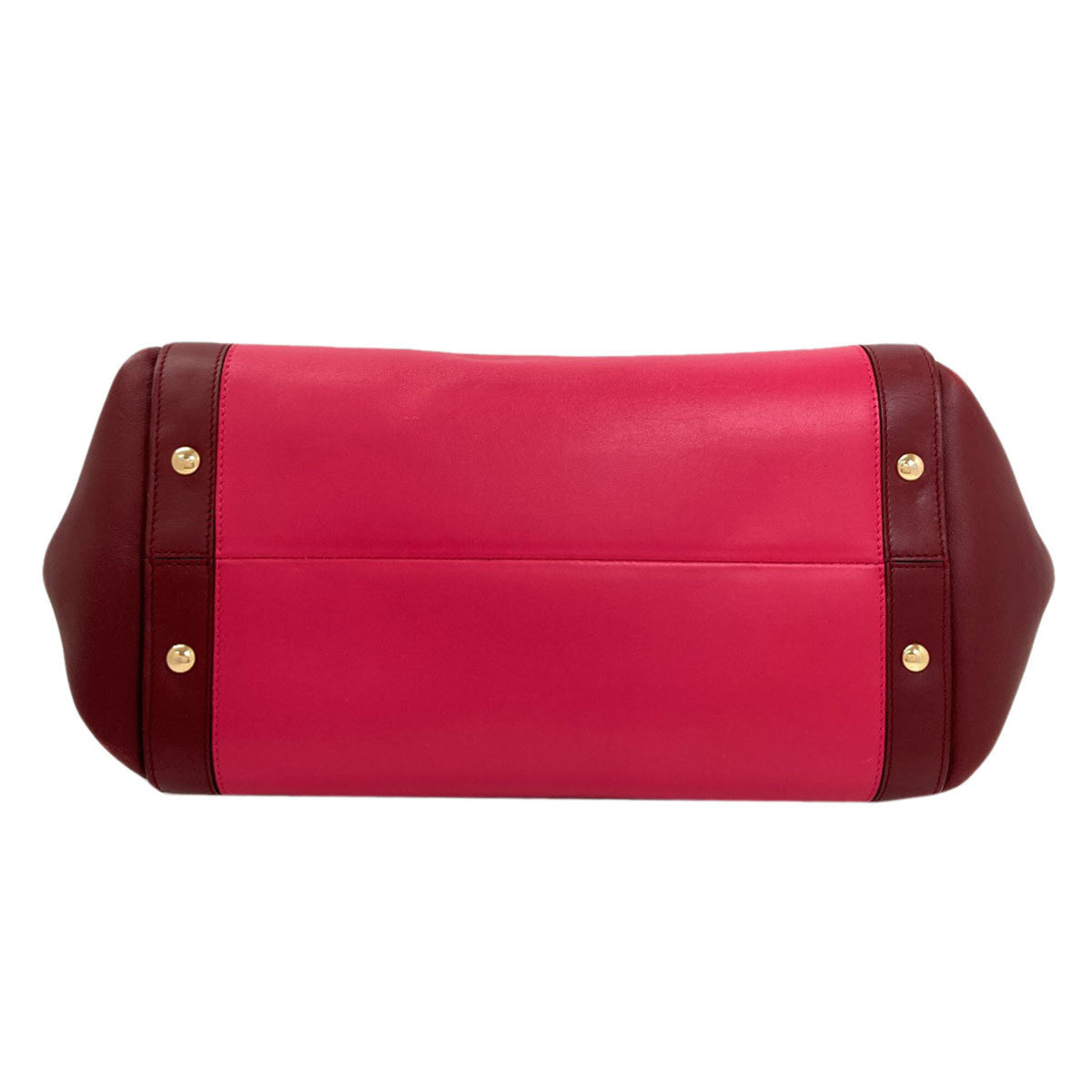 Salvatore Ferragamo Gancini Bordeaux Pink Leather Handbag (Pre-Owned)