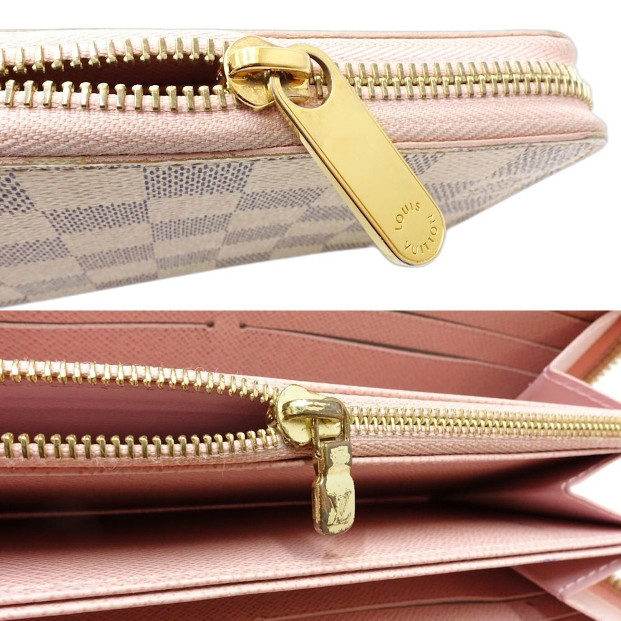 Louis Vuitton Damier Azur Azur Rose Ballerine Damier Azur Long Wallet (Bi-Fold) (Pre-Owned)