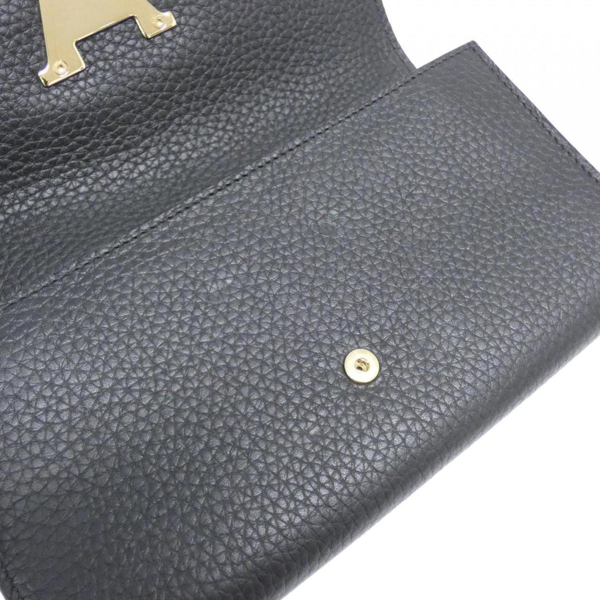Louis Vuitton Taurillon Black Leather Long Wallet (Bi-Fold) (Pre-Owned)