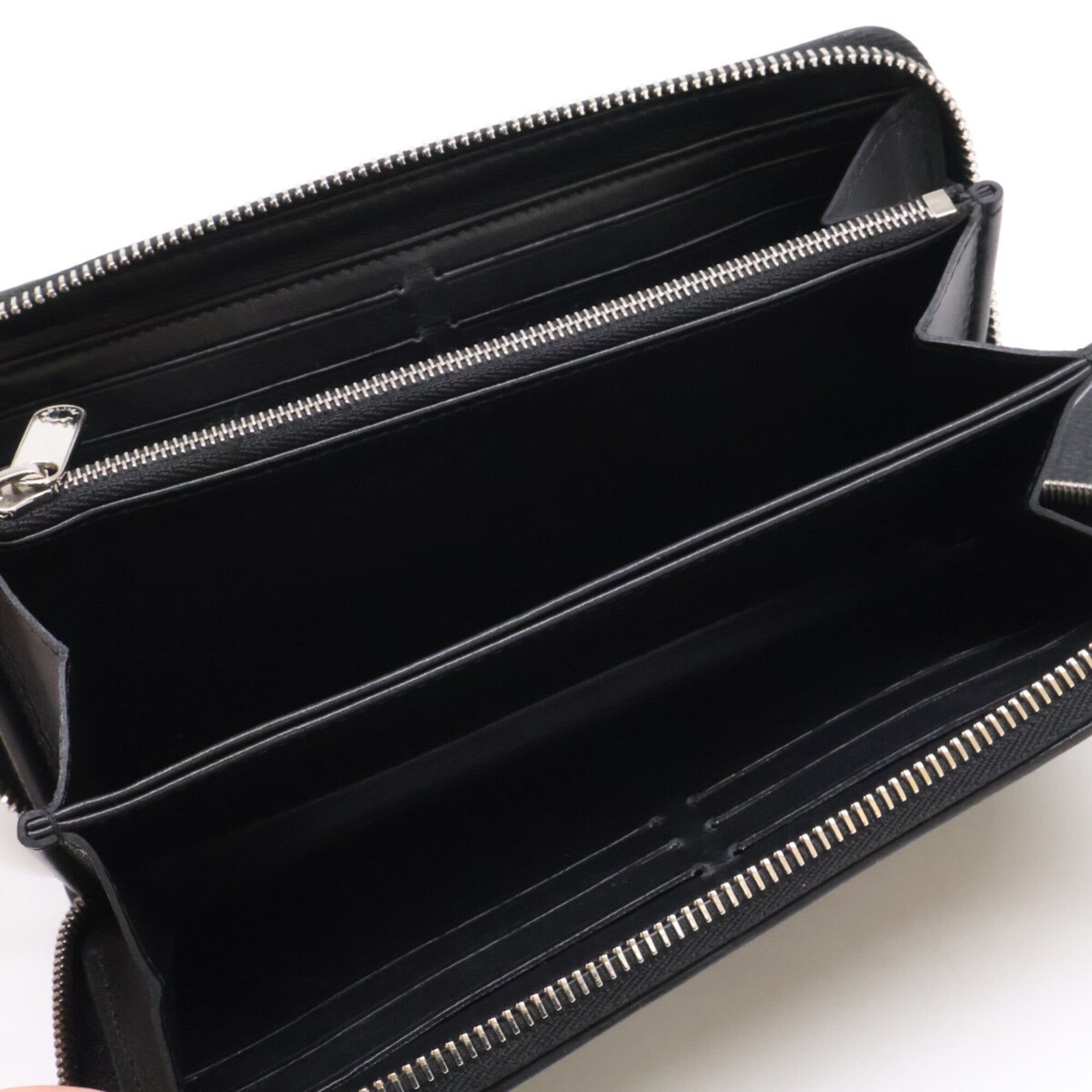 Louis Vuitton Black Mahina Leather Long Wallet (Bi-Fold) (Pre-Owned)
