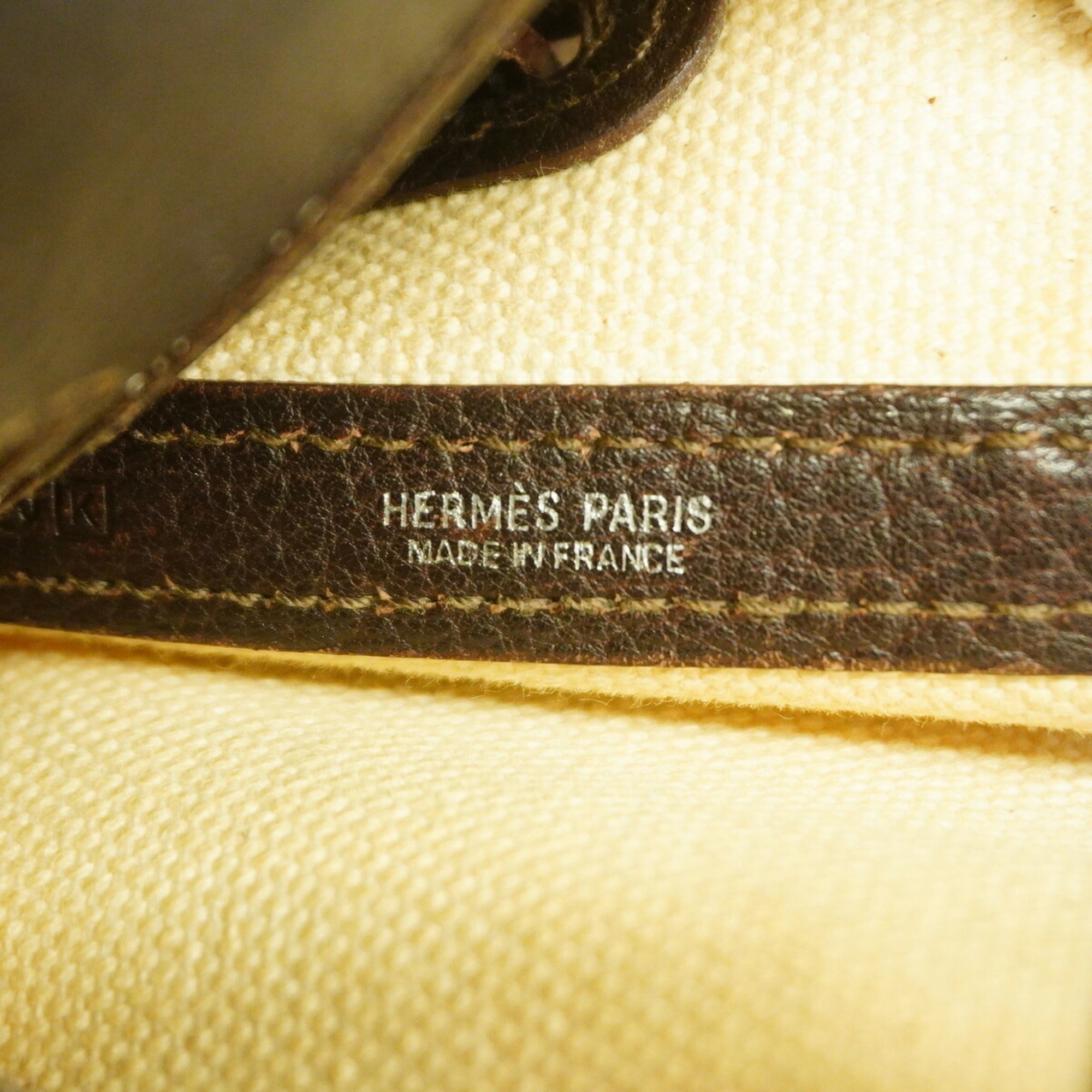 Hermes Brown Toile H Handbag (Pre-Owned)