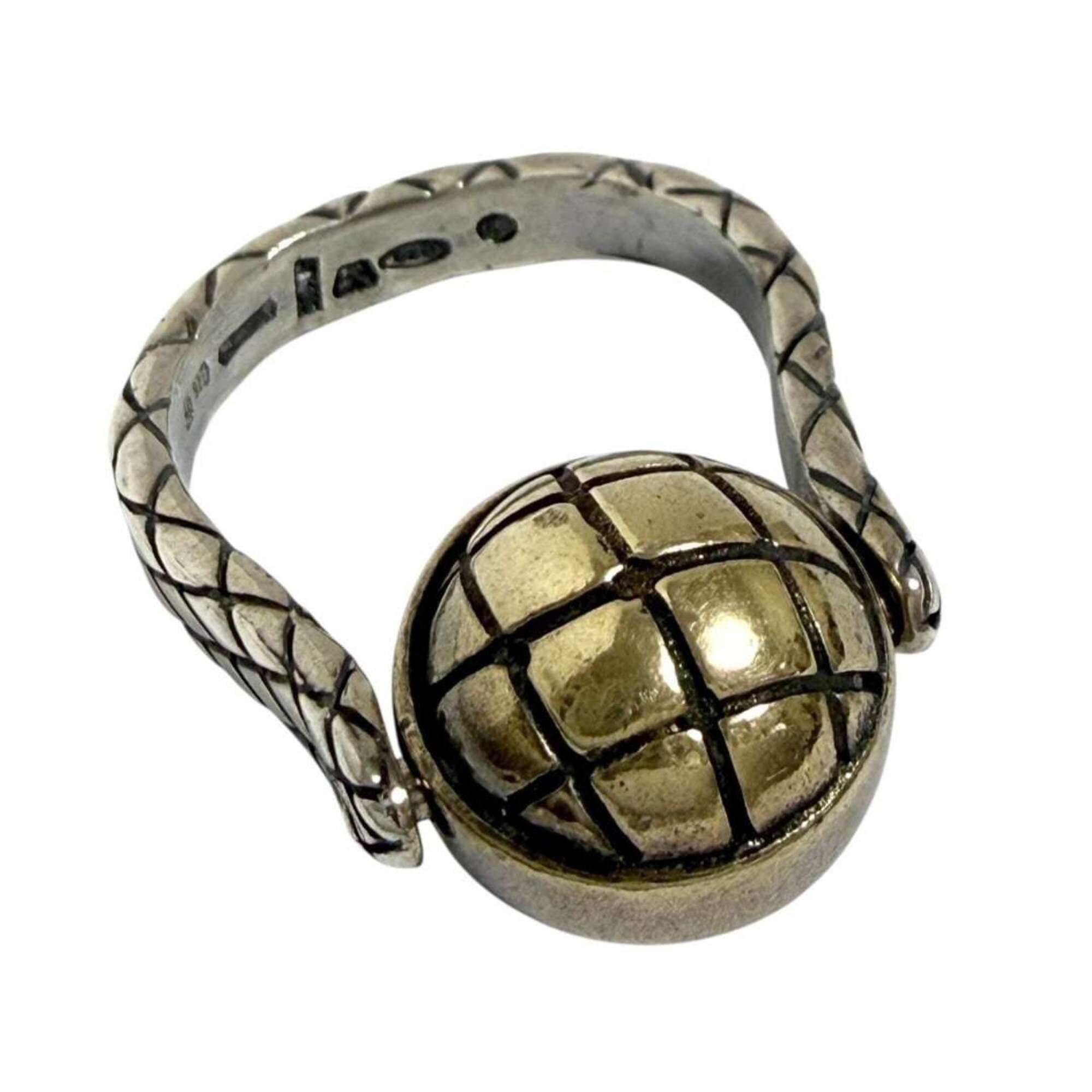 Bottega Veneta Silver 925 Band Ring (Pre-Owned)