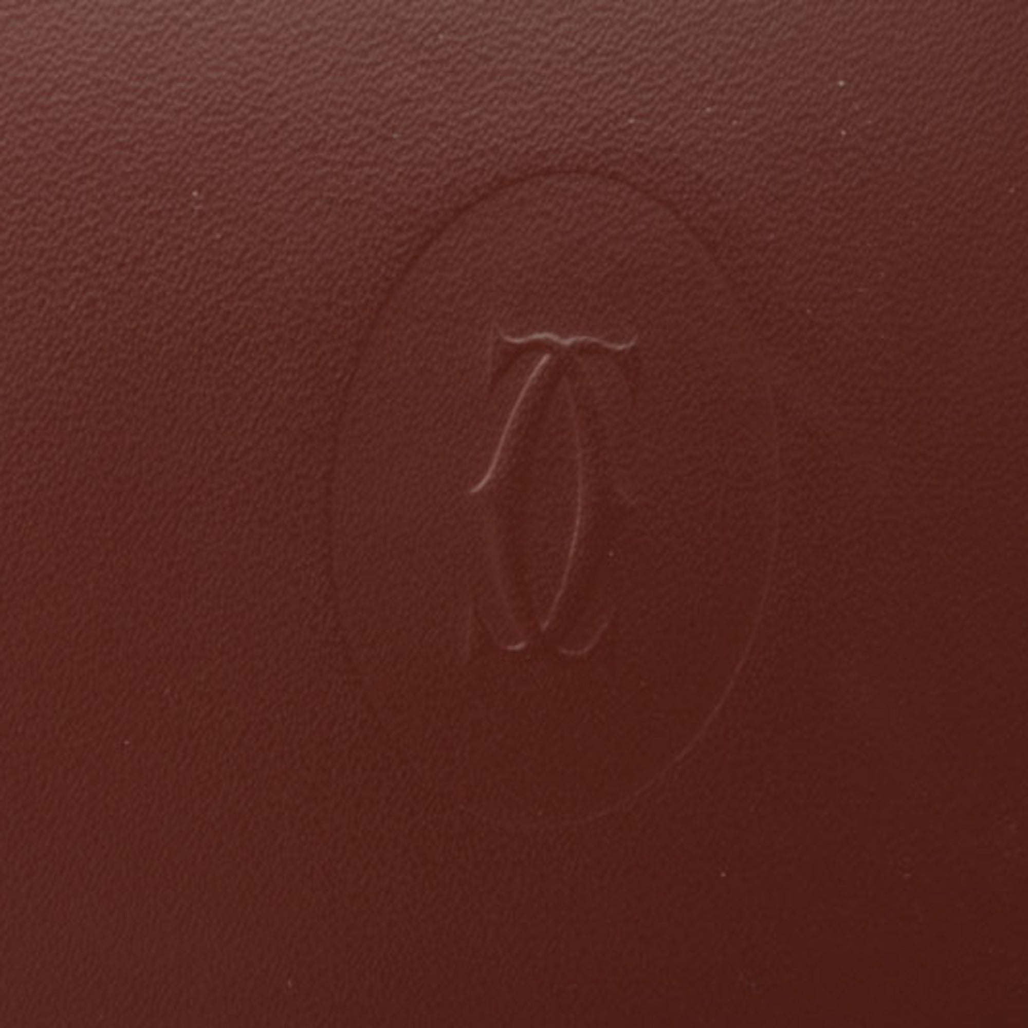 Cartier Bordeaux Leather Wallet (Bi-Fold) (Pre-Owned)
