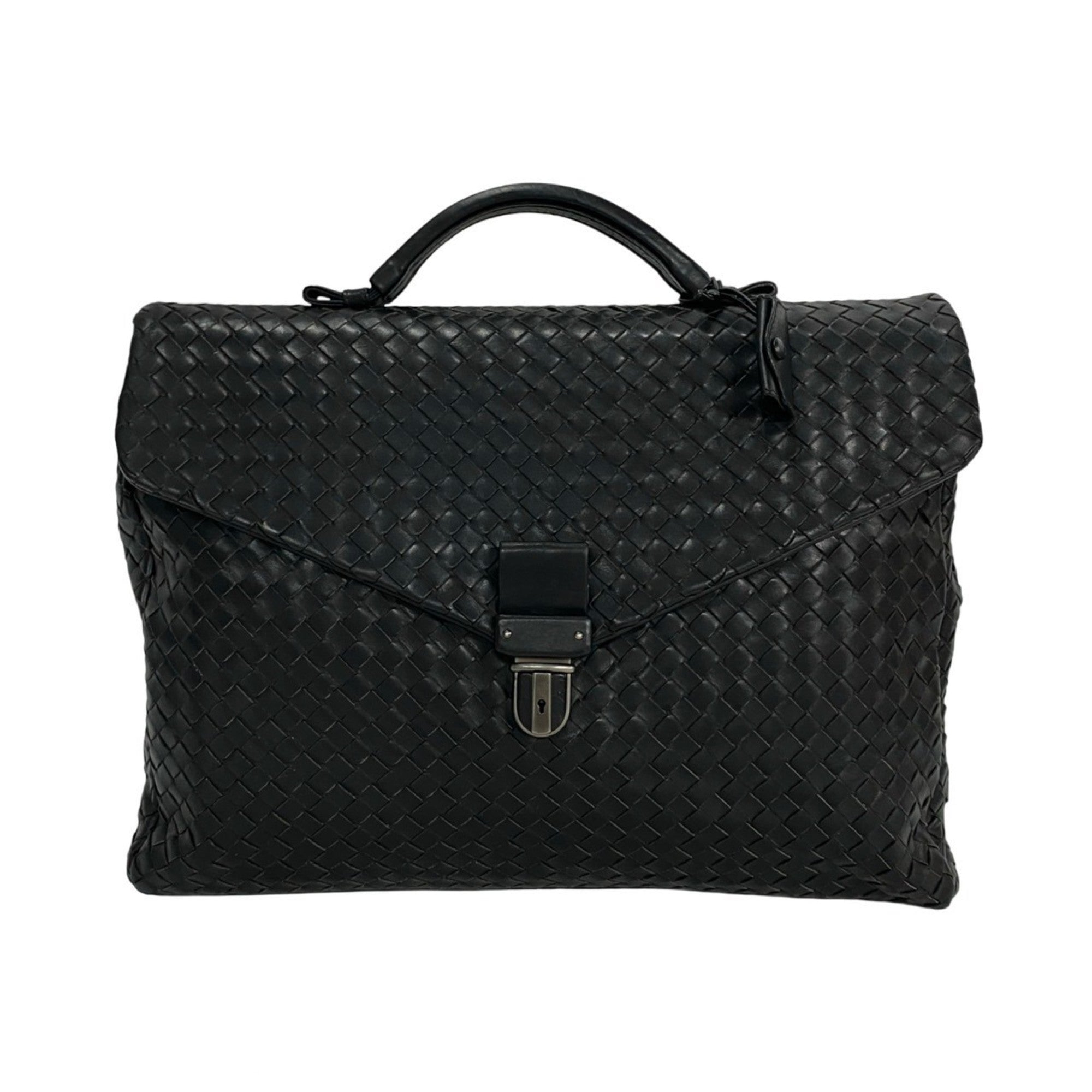 Bottega Veneta Black Leather Briefcase (Pre-Owned)