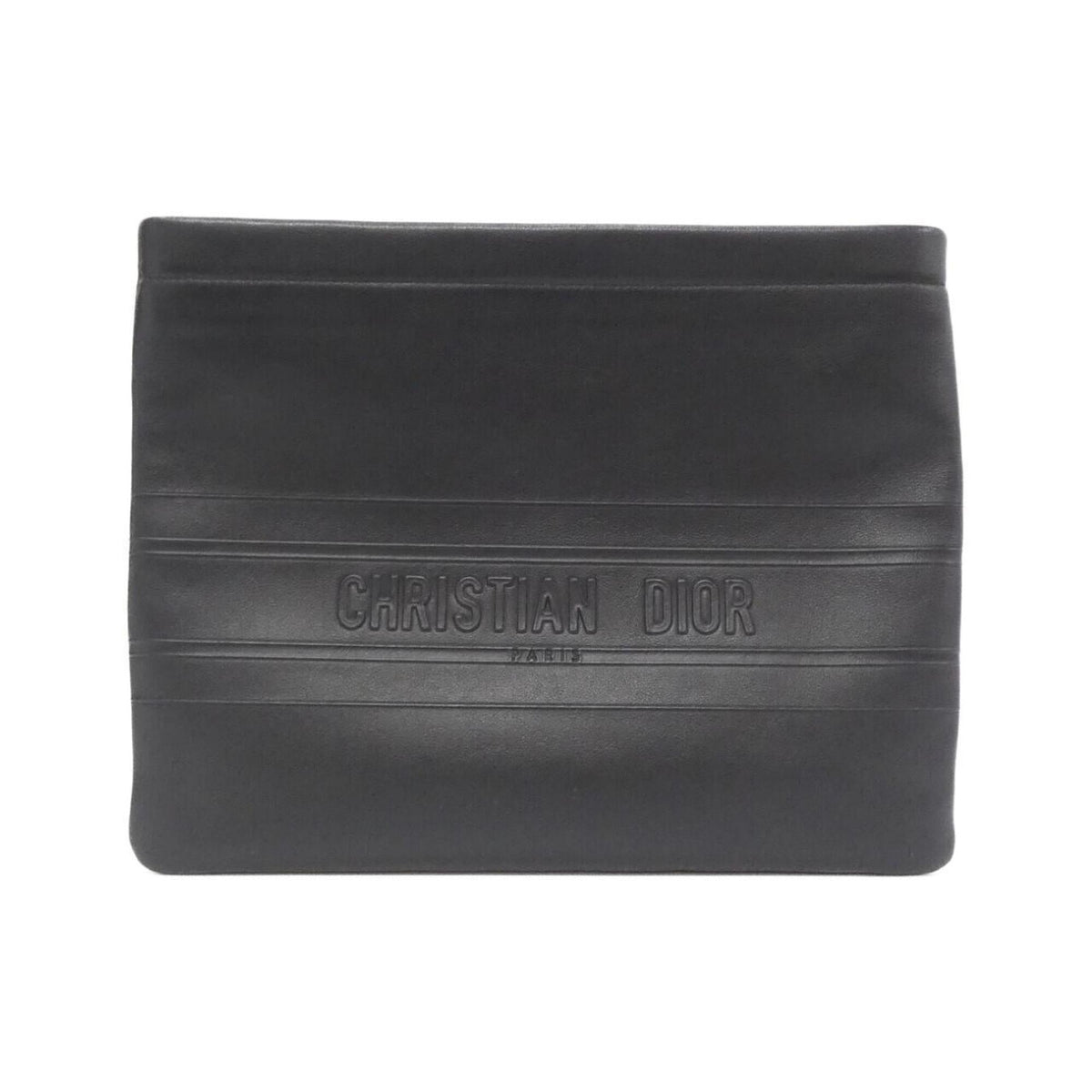 Christian Dior Black Leather Clutch Bag (Pre-Owned)