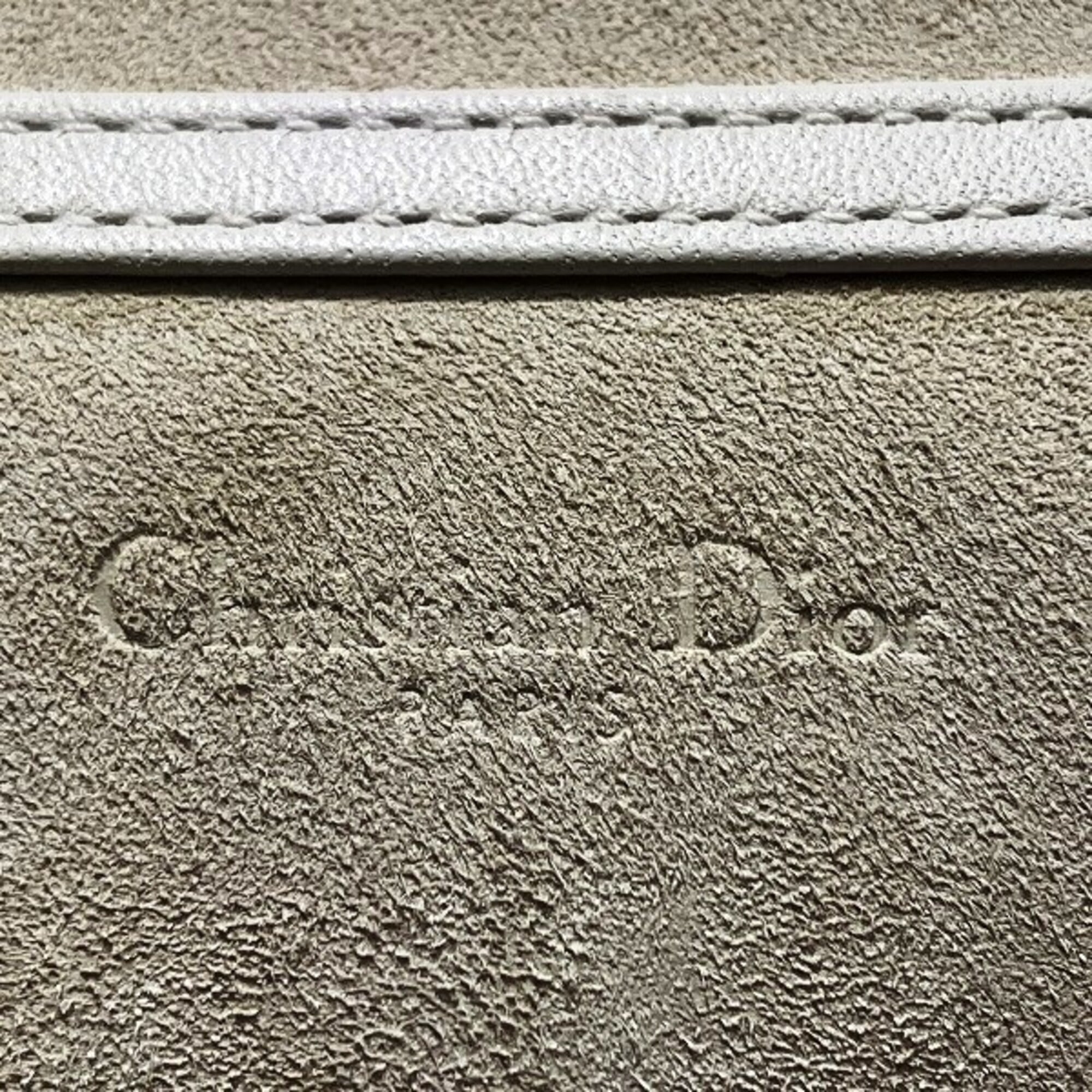 Christian Dior Ivory Leather Handbag Shoulder Bag (Pre-Owned)