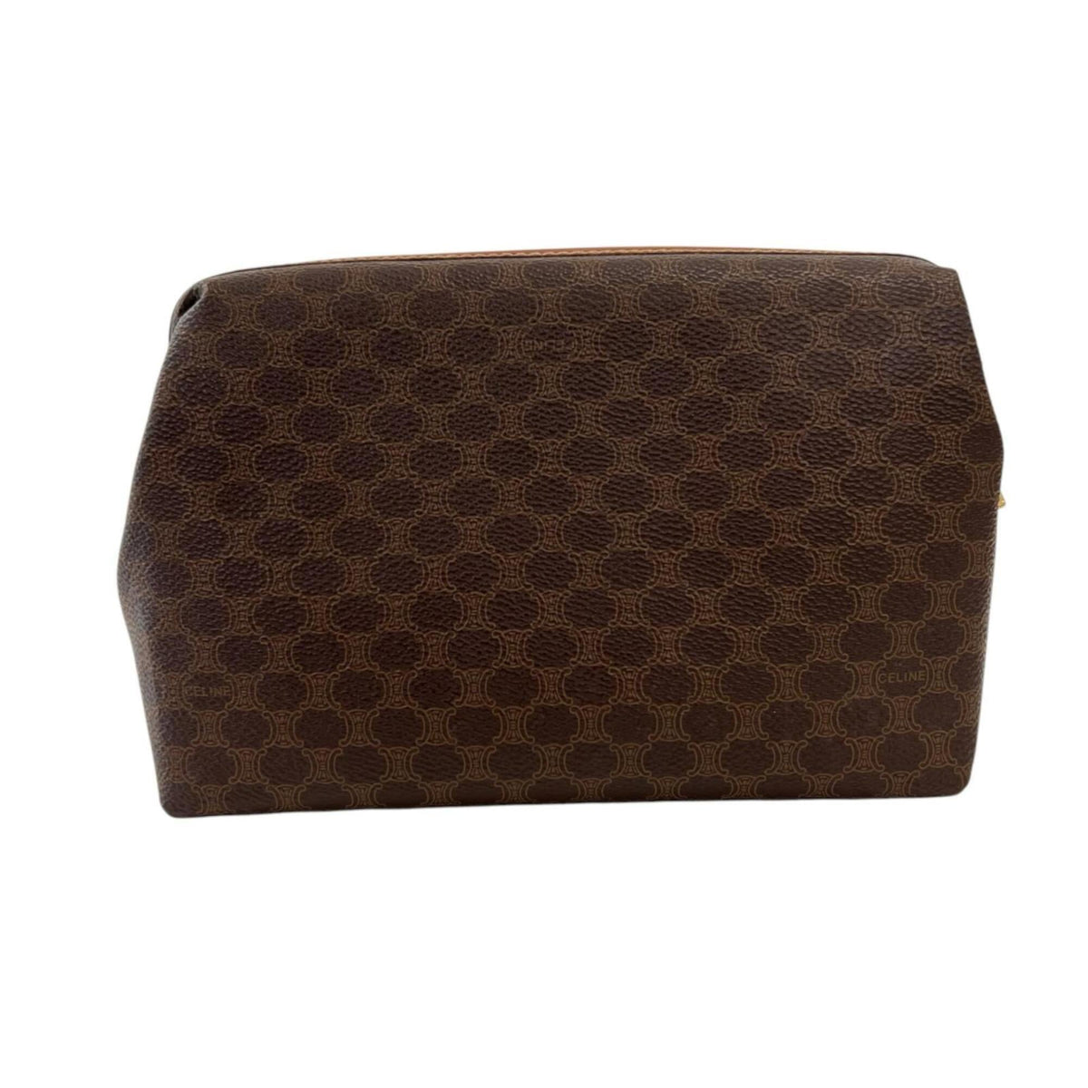 Celine Brown Coated Canvas Leather Pouch (Pre-Owned)