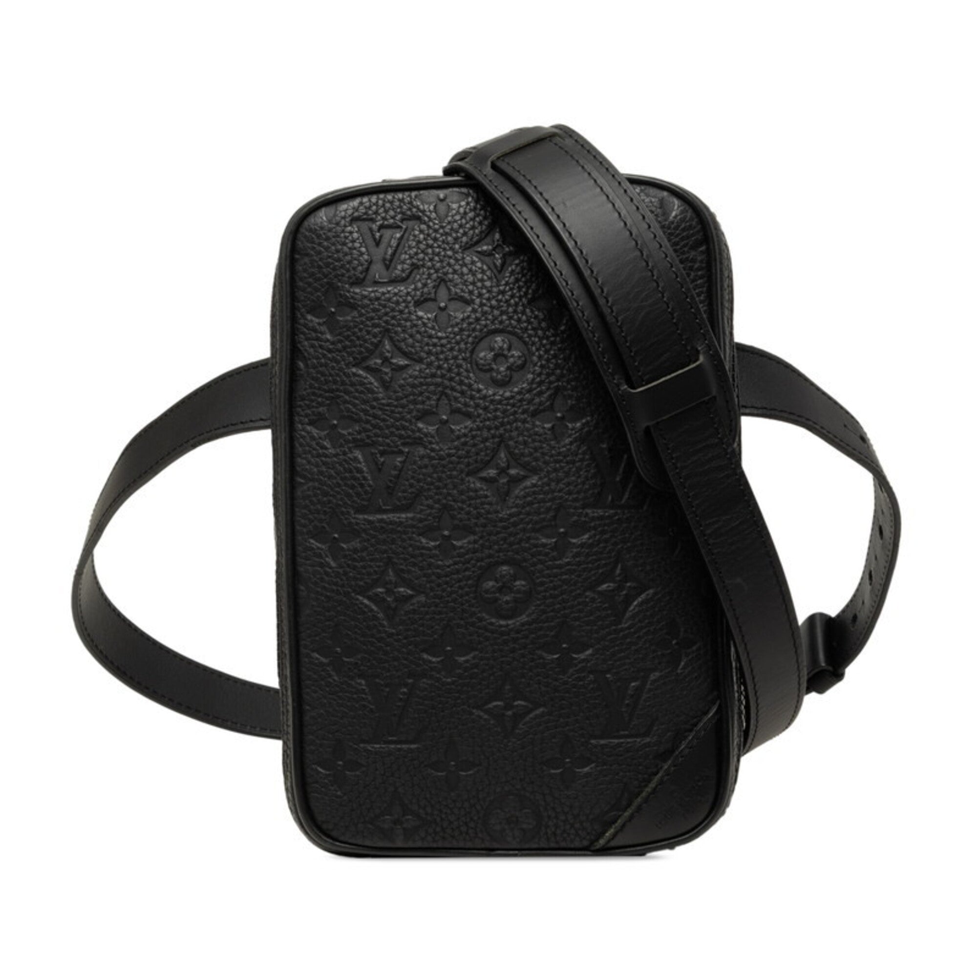 Louis Vuitton Black Noir Leather Shoulder Bag Sling Bag (Pre-Owned)