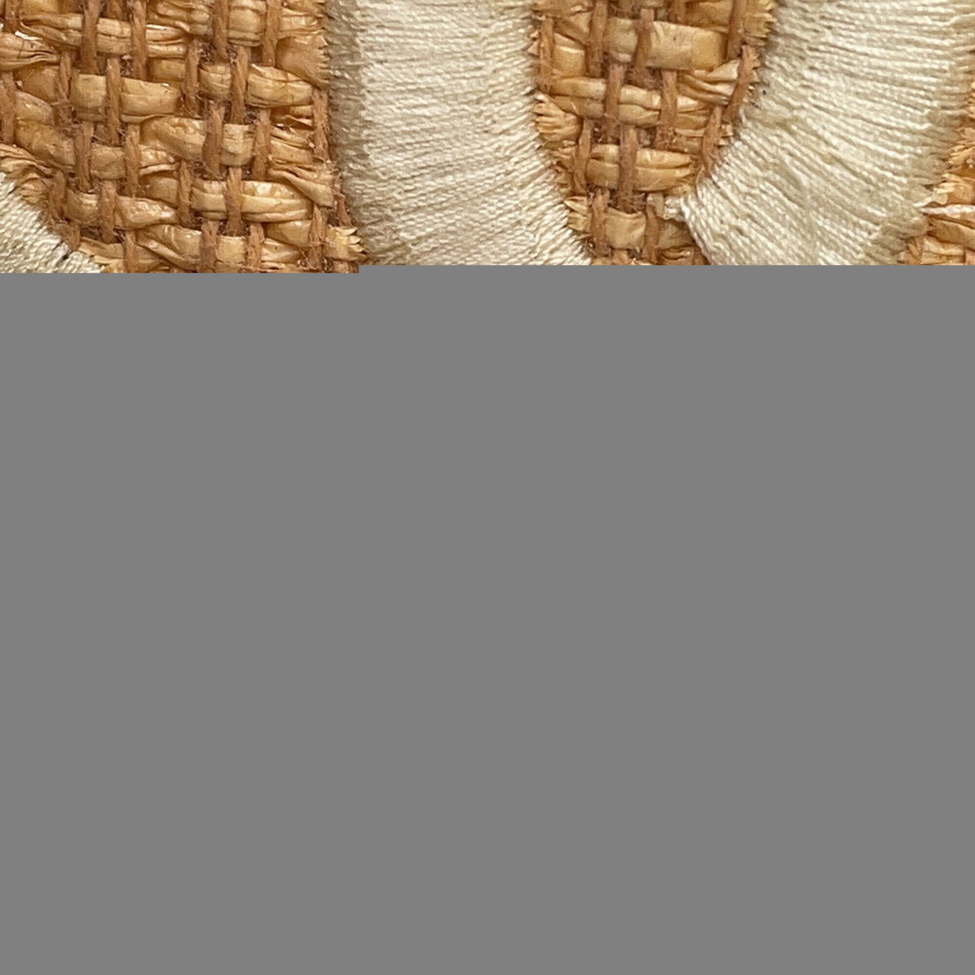 Jimmy Choo Beige Raffia Leather Handbag Shoulder Bag (Pre-Owned)