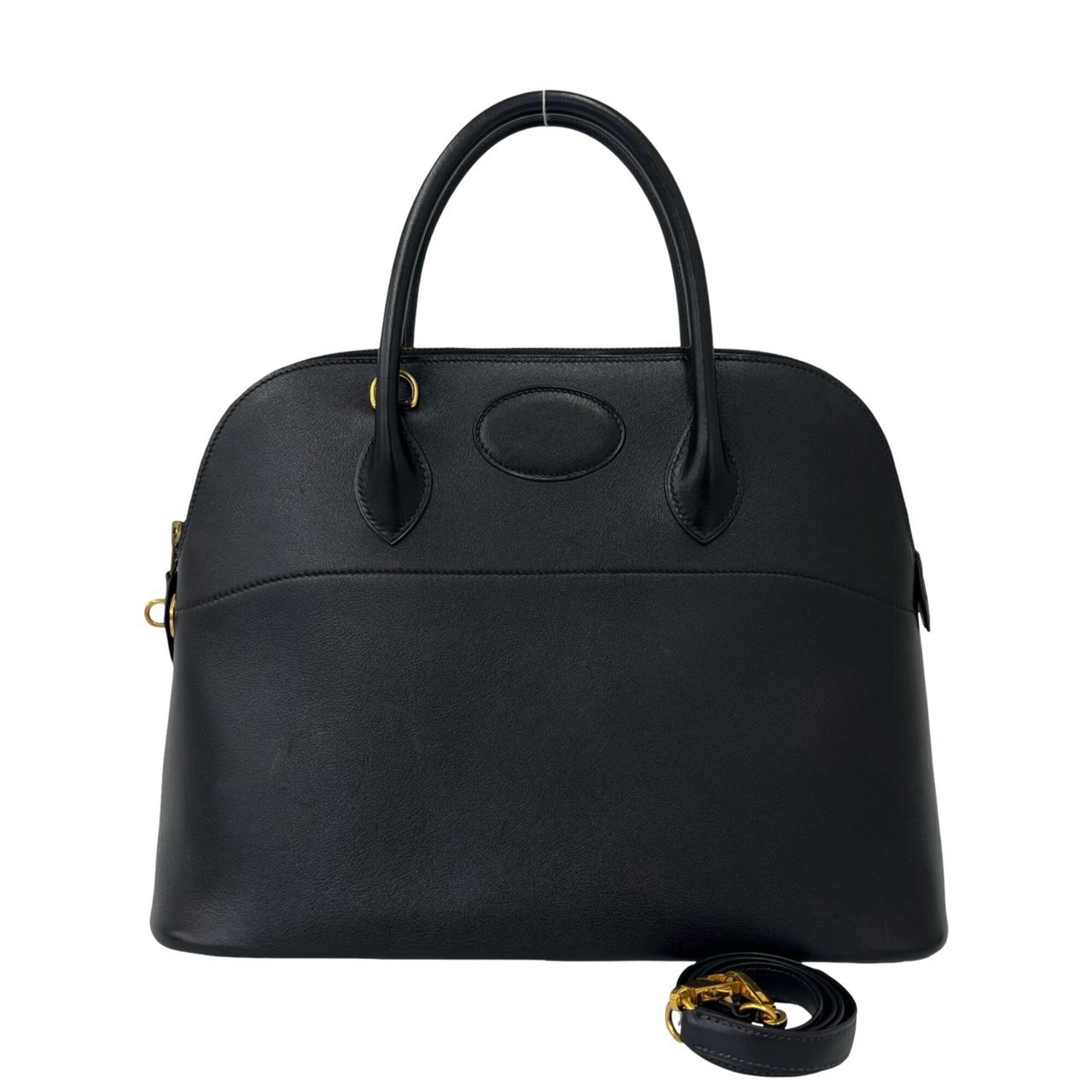 Hermes Black Chamonix Leather Handbag Shoulder Bag (Pre-Owned)