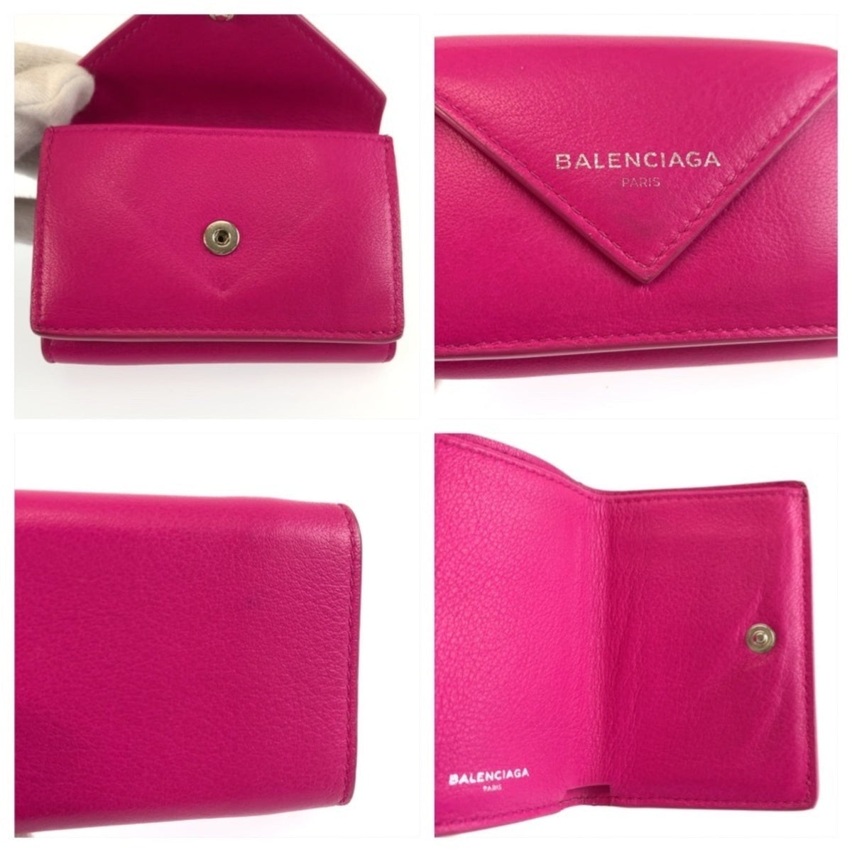 Balenciaga Pink Leather Wallet (Tri-Fold) (Pre-Owned)