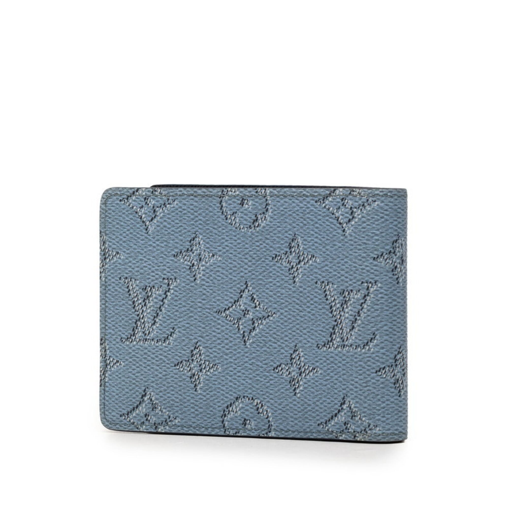 Louis Vuitton Blue Leather Wallet (Bi-Fold) (Pre-Owned)