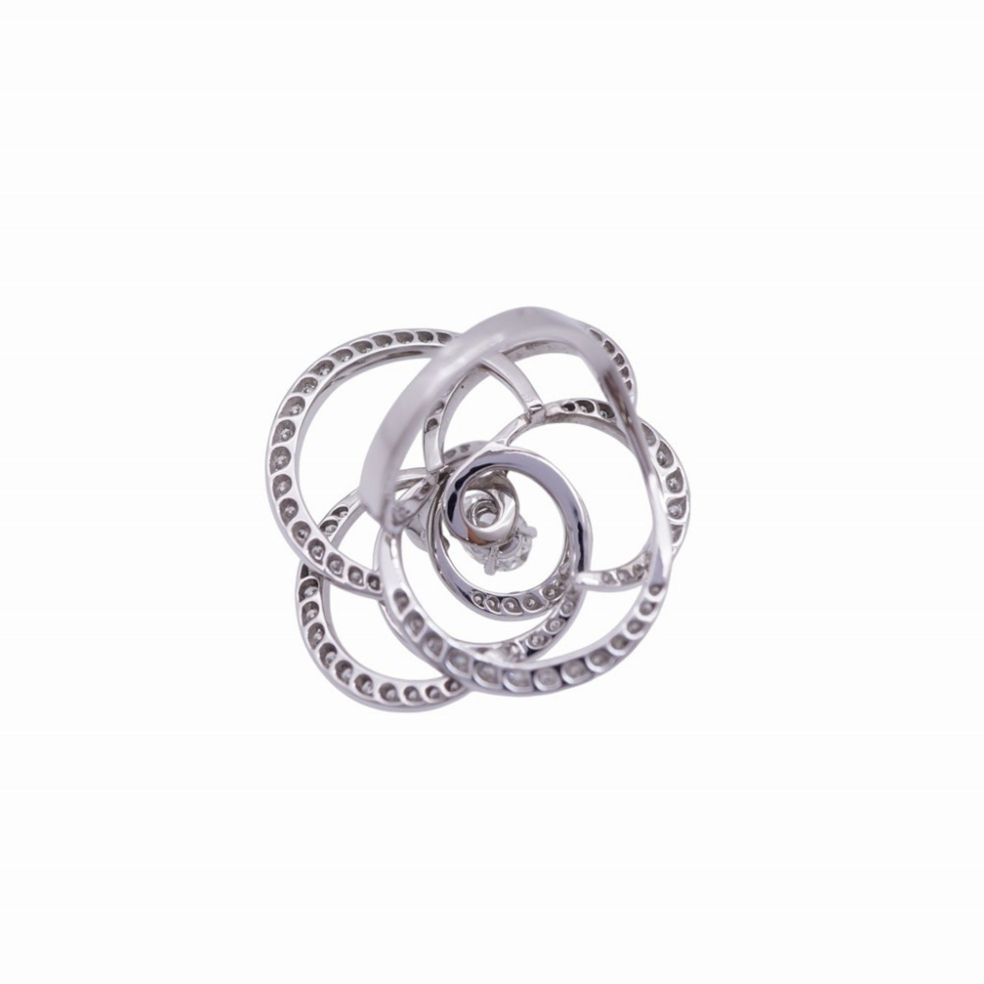 Chanel Camellia White White Gold (18K) Band Ring (Pre-Owned)