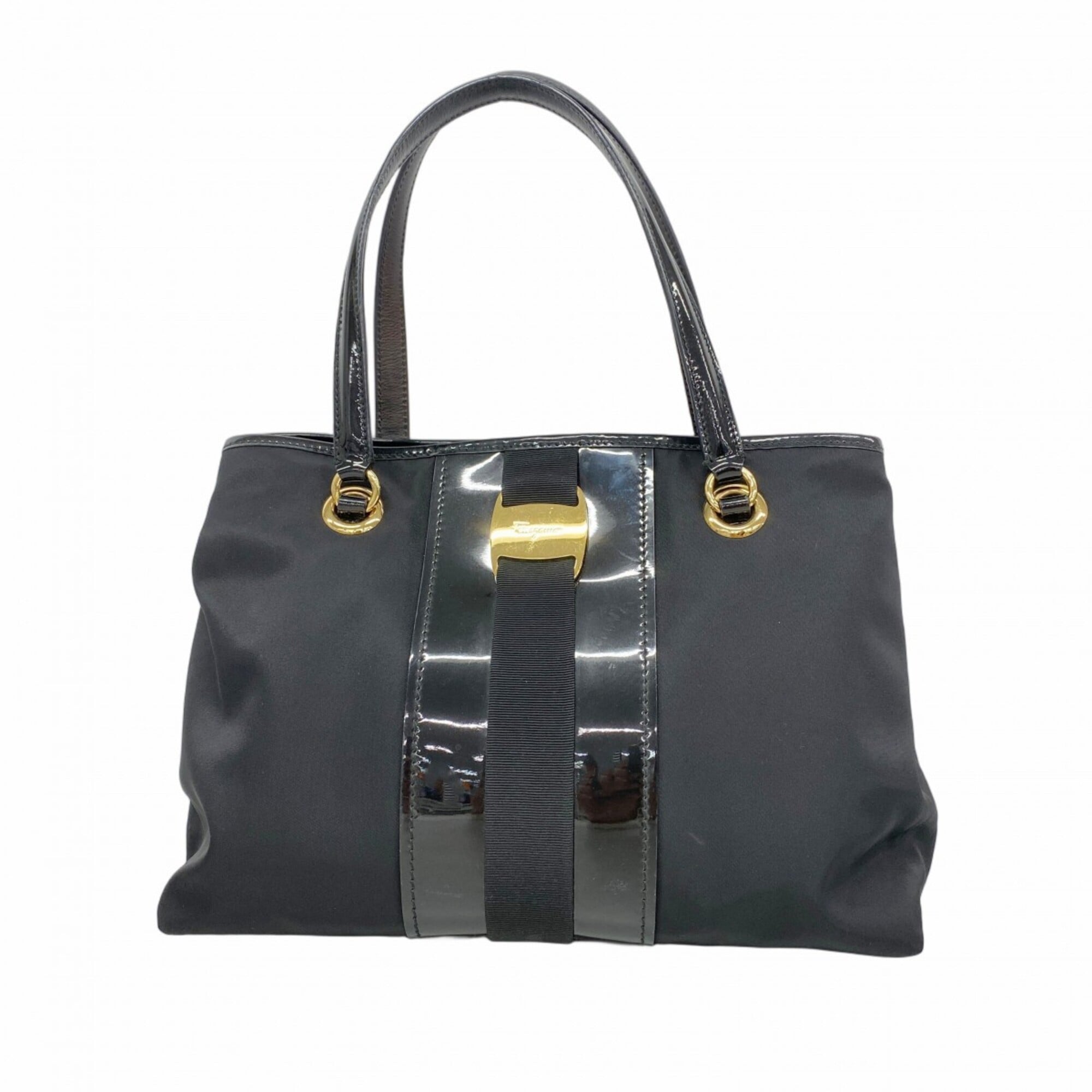 Salvatore Ferragamo Black Nylon Tote Bag (Pre-Owned)
