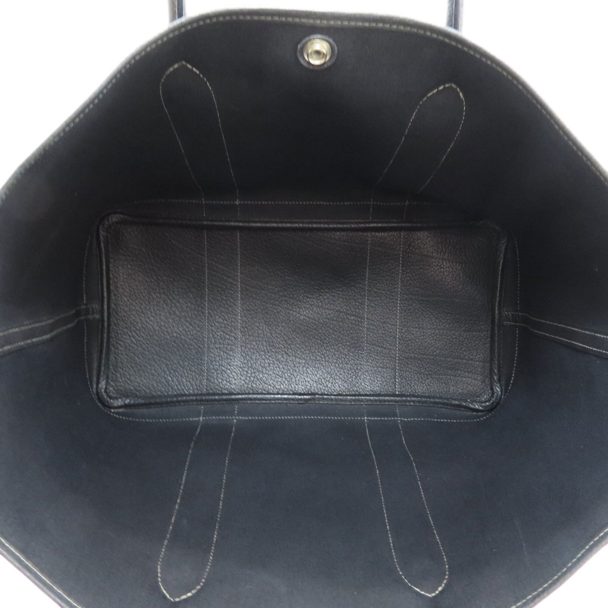 Hermes Black Toile Officier Tote Bag (Pre-Owned)