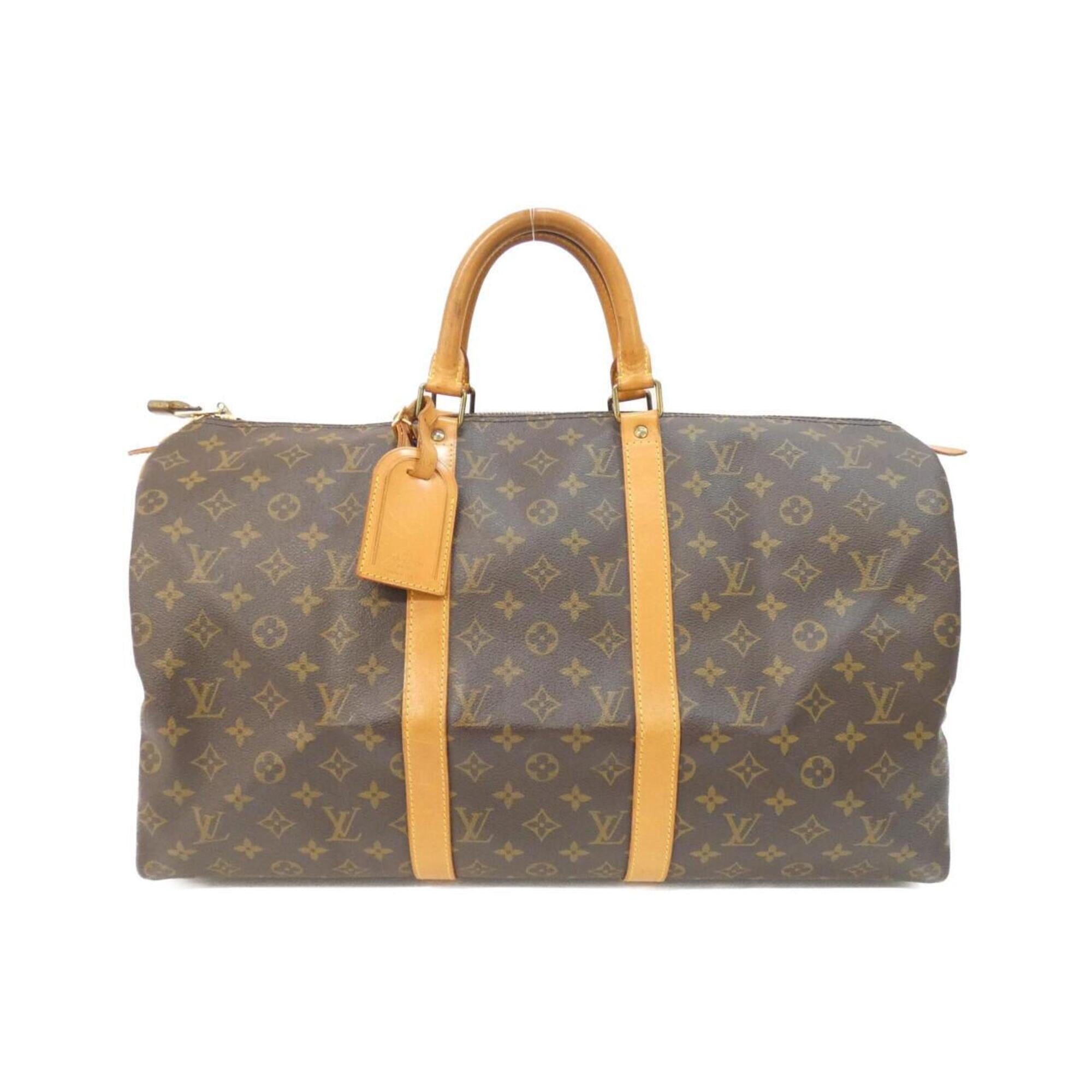 Louis Vuitton Monogram Marron Coated Canvas Boston Bag (Pre-Owned)