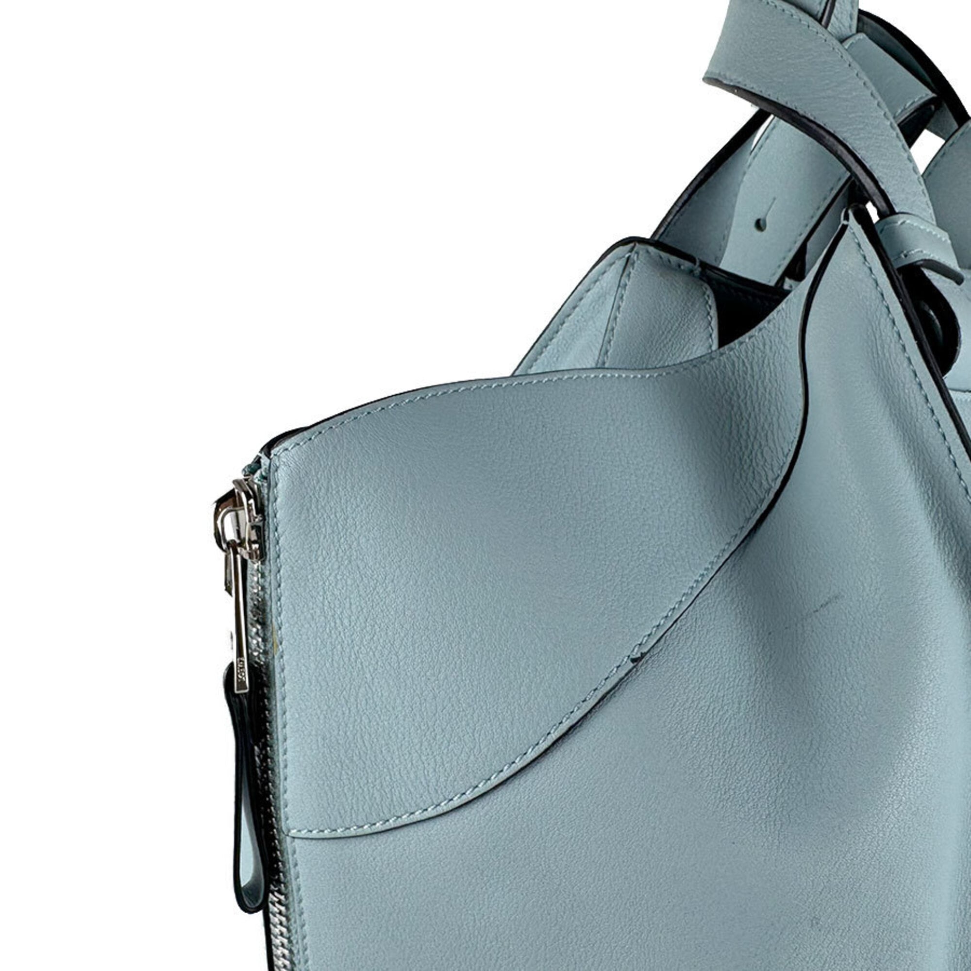 Loewe Light Blue Leather Handbag Shoulder Bag (Pre-Owned)