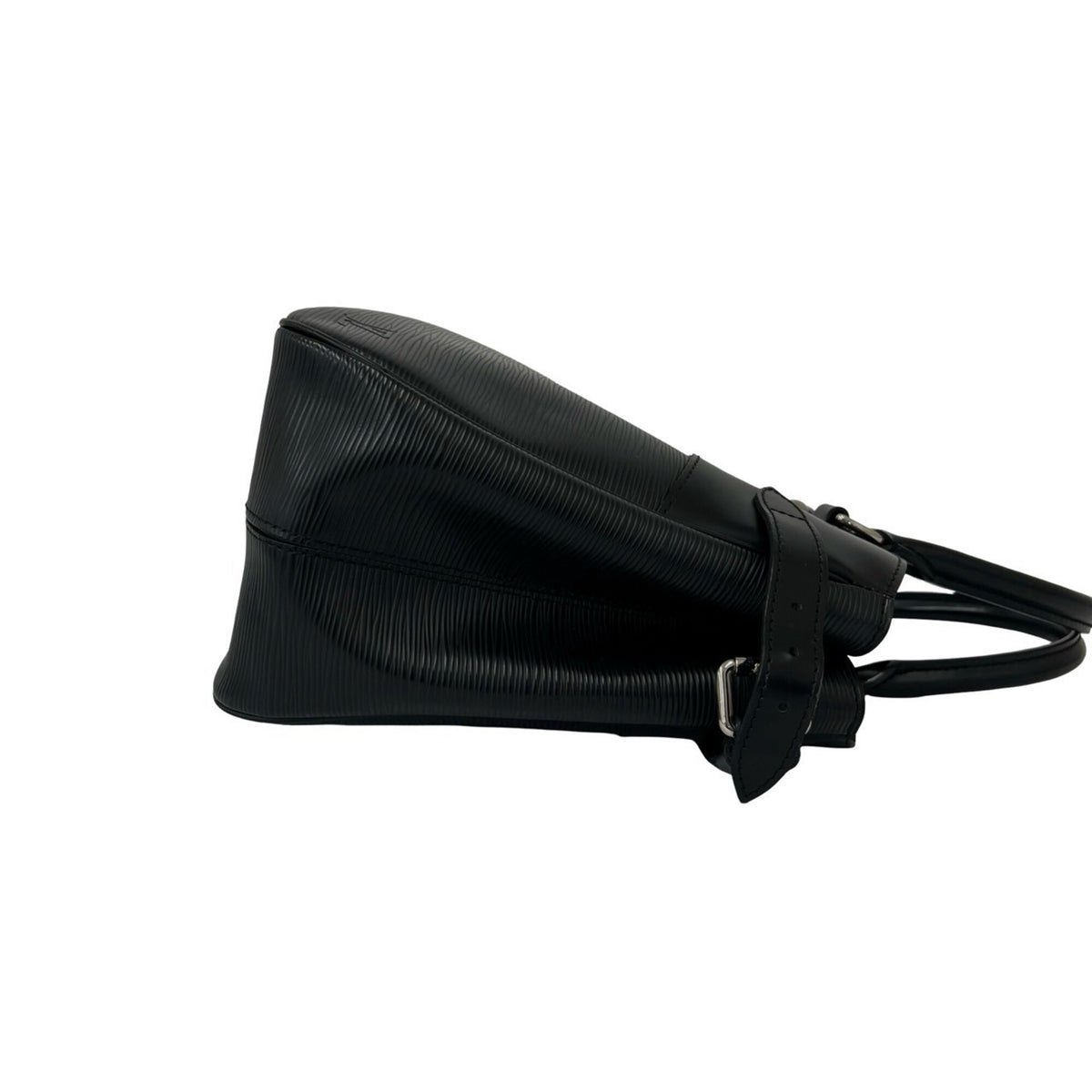 Louis Vuitton Black Leather Handbag Tote Bag (Pre-Owned)