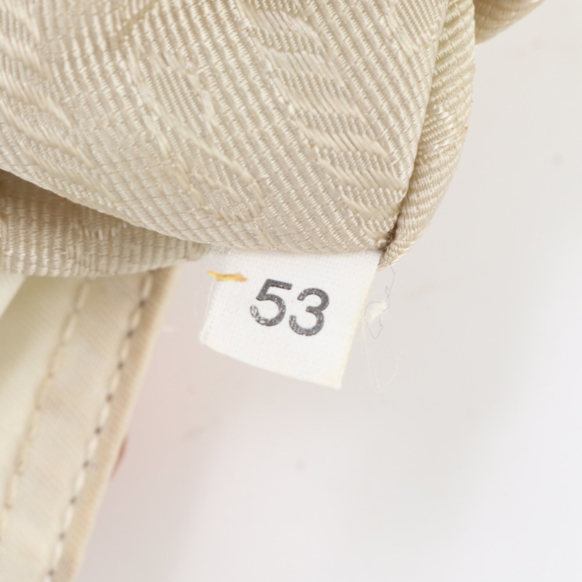 Prada Ivory Orange Nylon Leather Handbag Tote Bag (Pre-Owned)