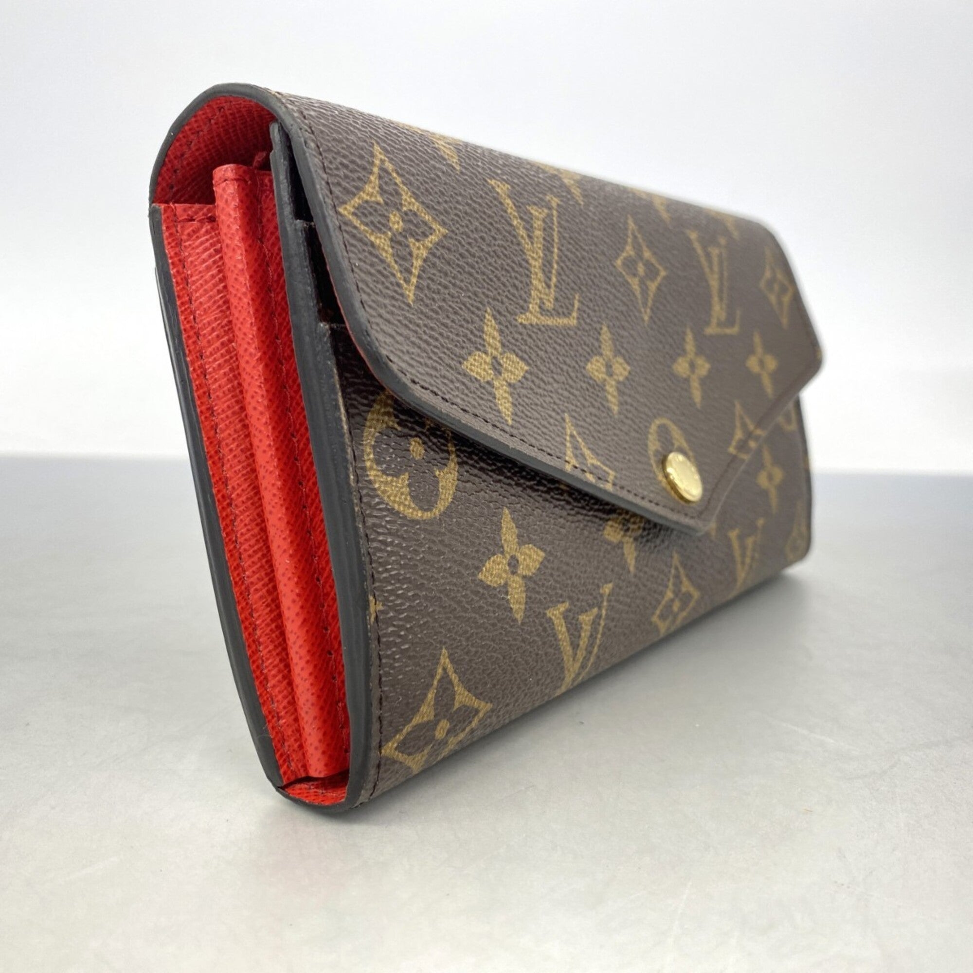 Louis Vuitton Brown Coquelicots Long Wallet (Bi-Fold) (Pre-Owned)
