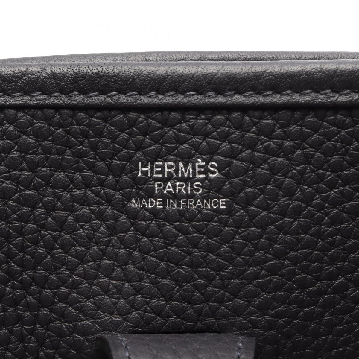 Hermes Gray Taurillon Clemence Leather Handbag Shoulder Bag (Pre-Owned)