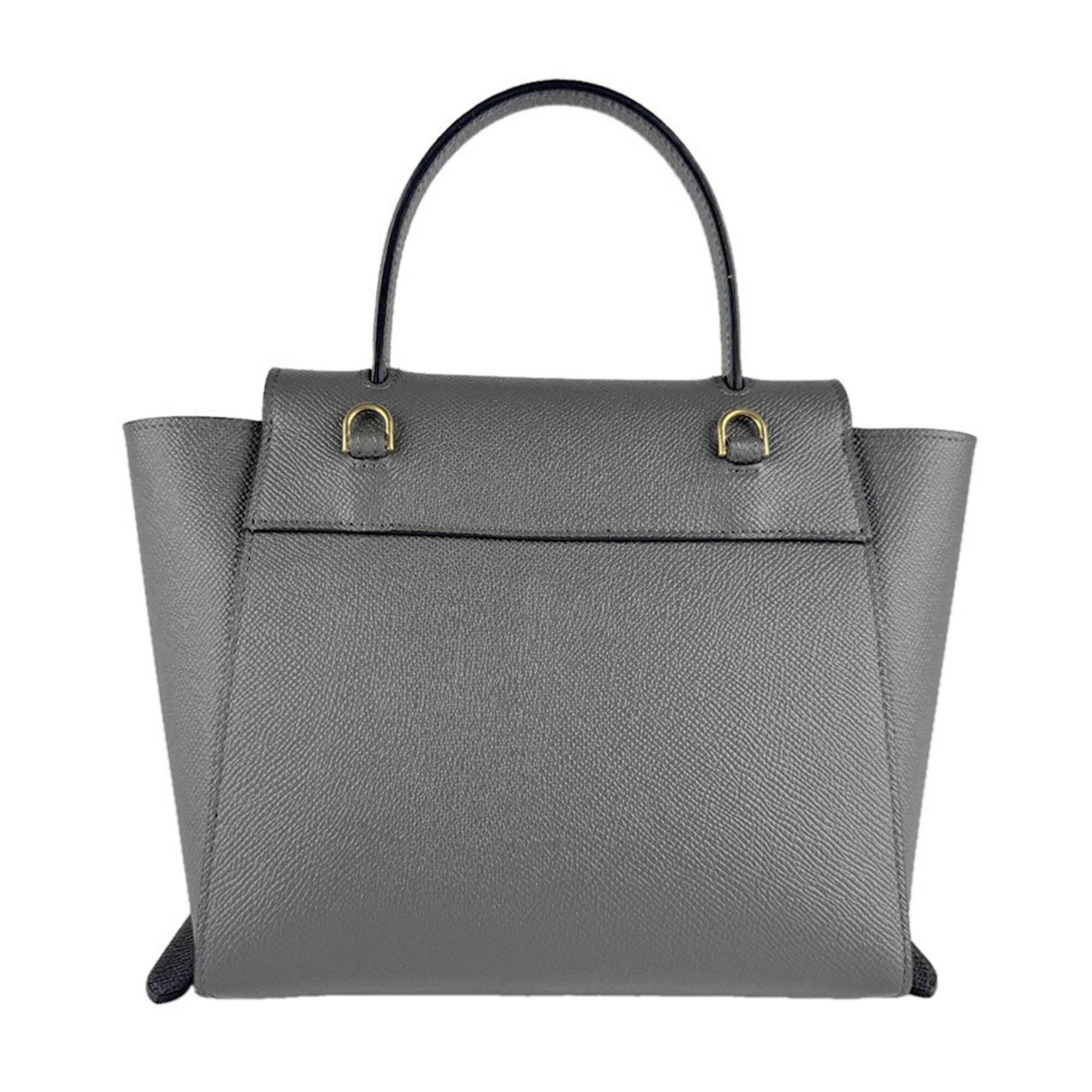 Celine Gray Leather Fanny Pack Handbag Shoulder Bag (Pre-Owned)