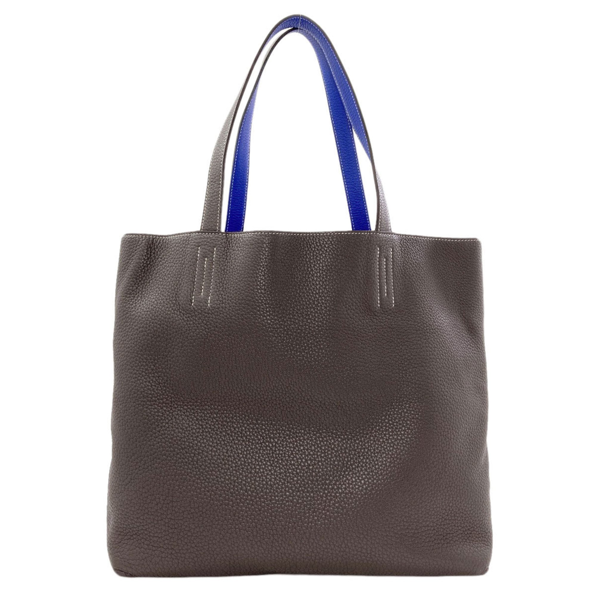 Hermes Blue Gray Leather Tote Bag (Pre-Owned)