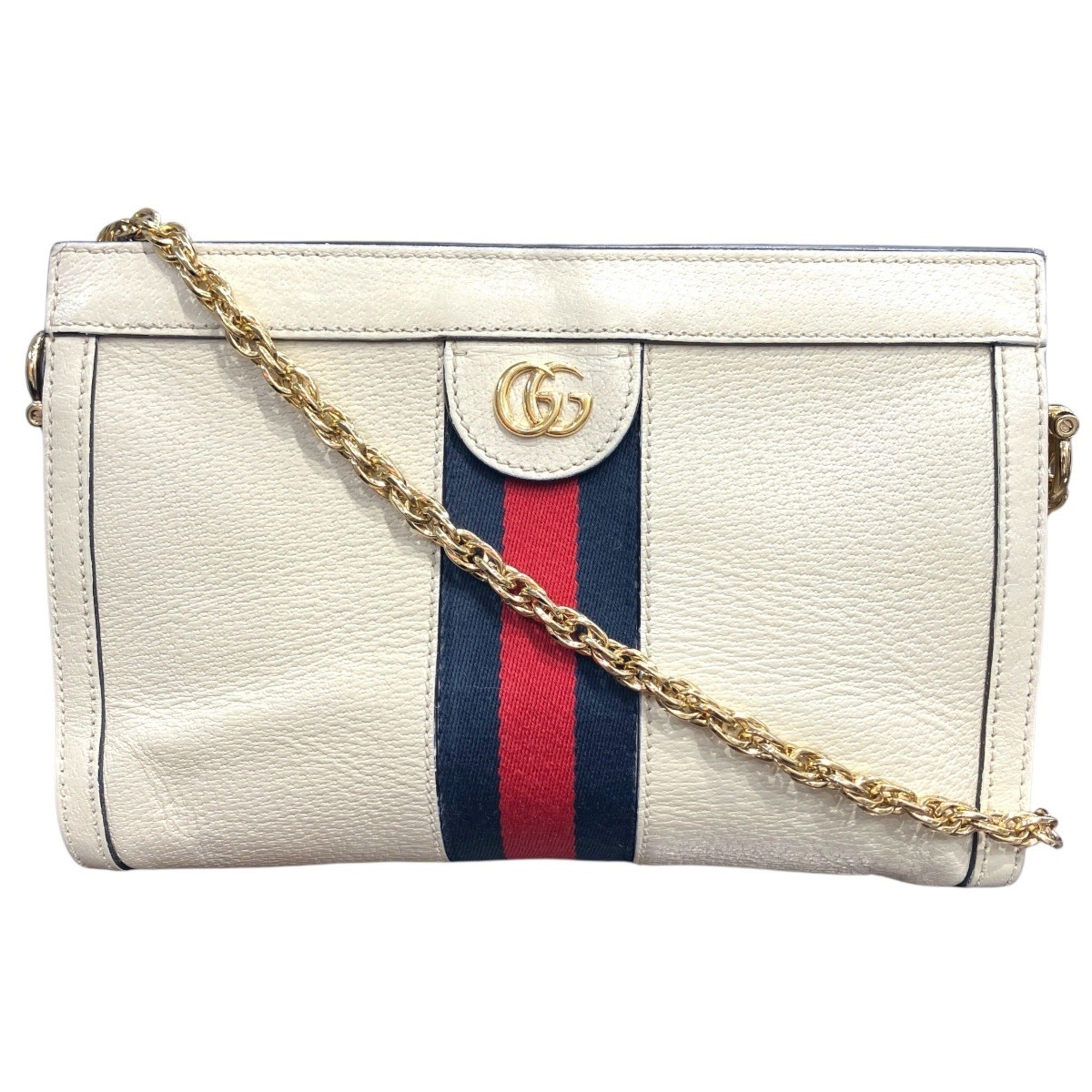 Gucci Sherry Line Leather Shoulder Bag (Pre-Owned)