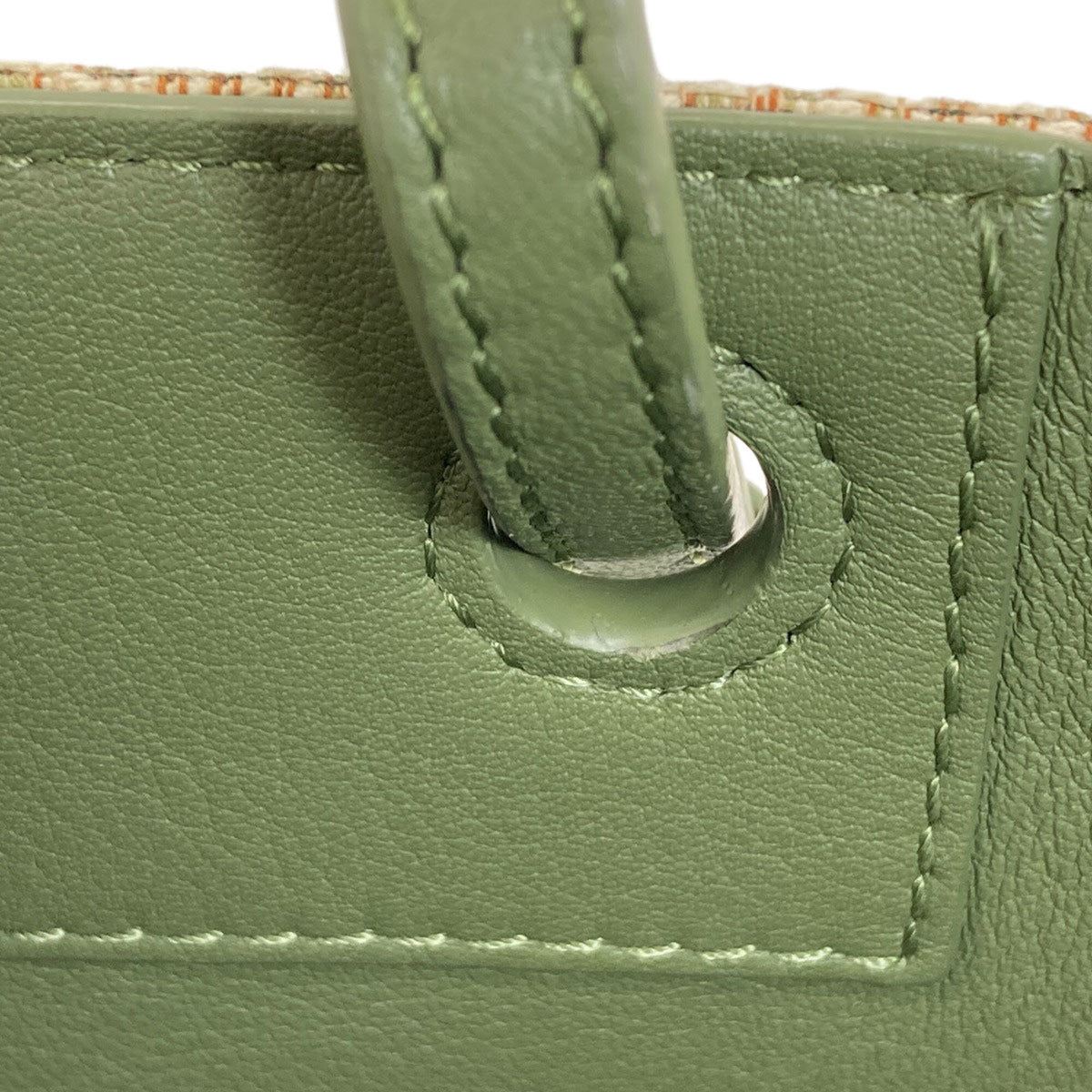 Loewe Green Canvas Tote Bag (Pre-Owned)