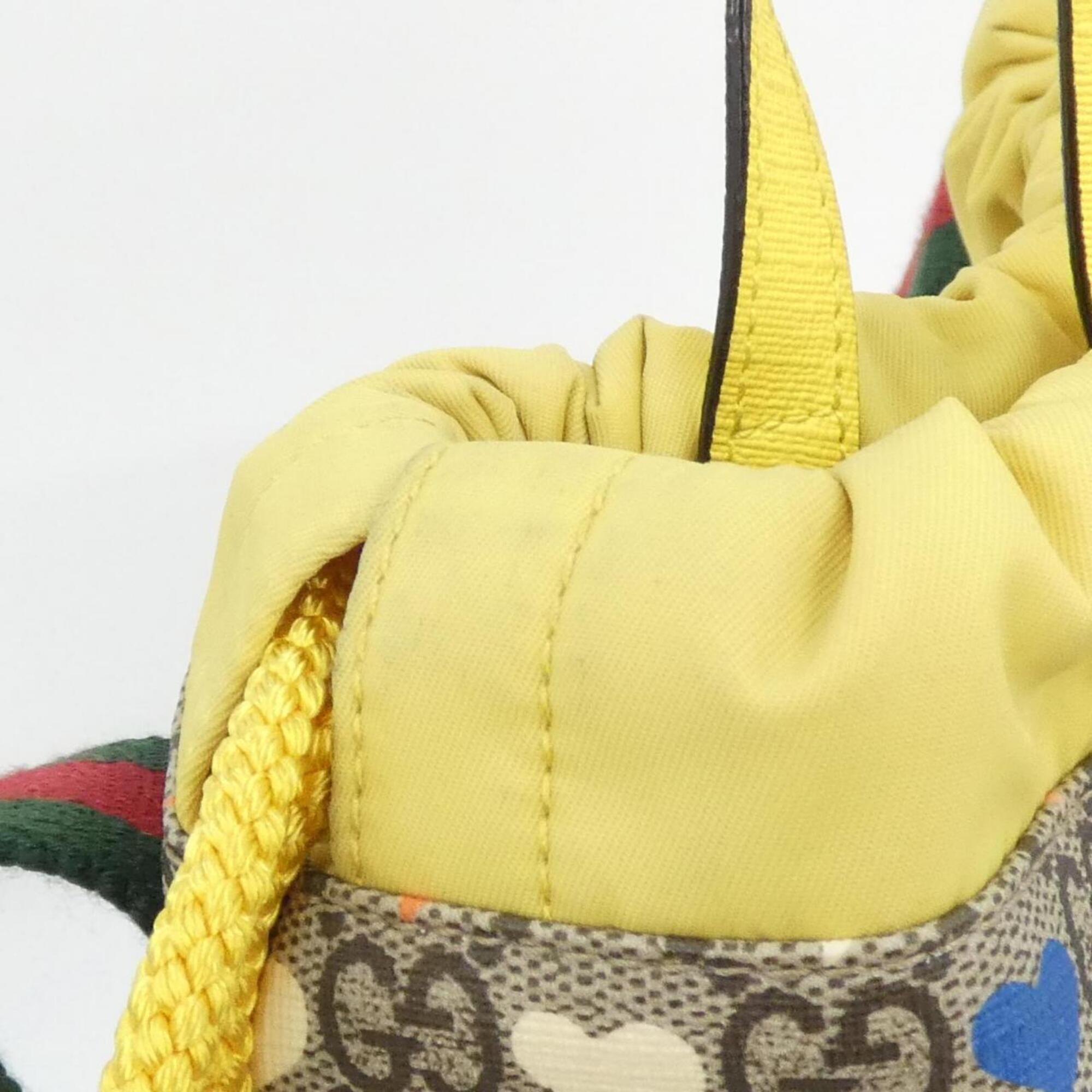 Gucci Beige Yellow Gg Supreme Backpack (Pre-Owned)