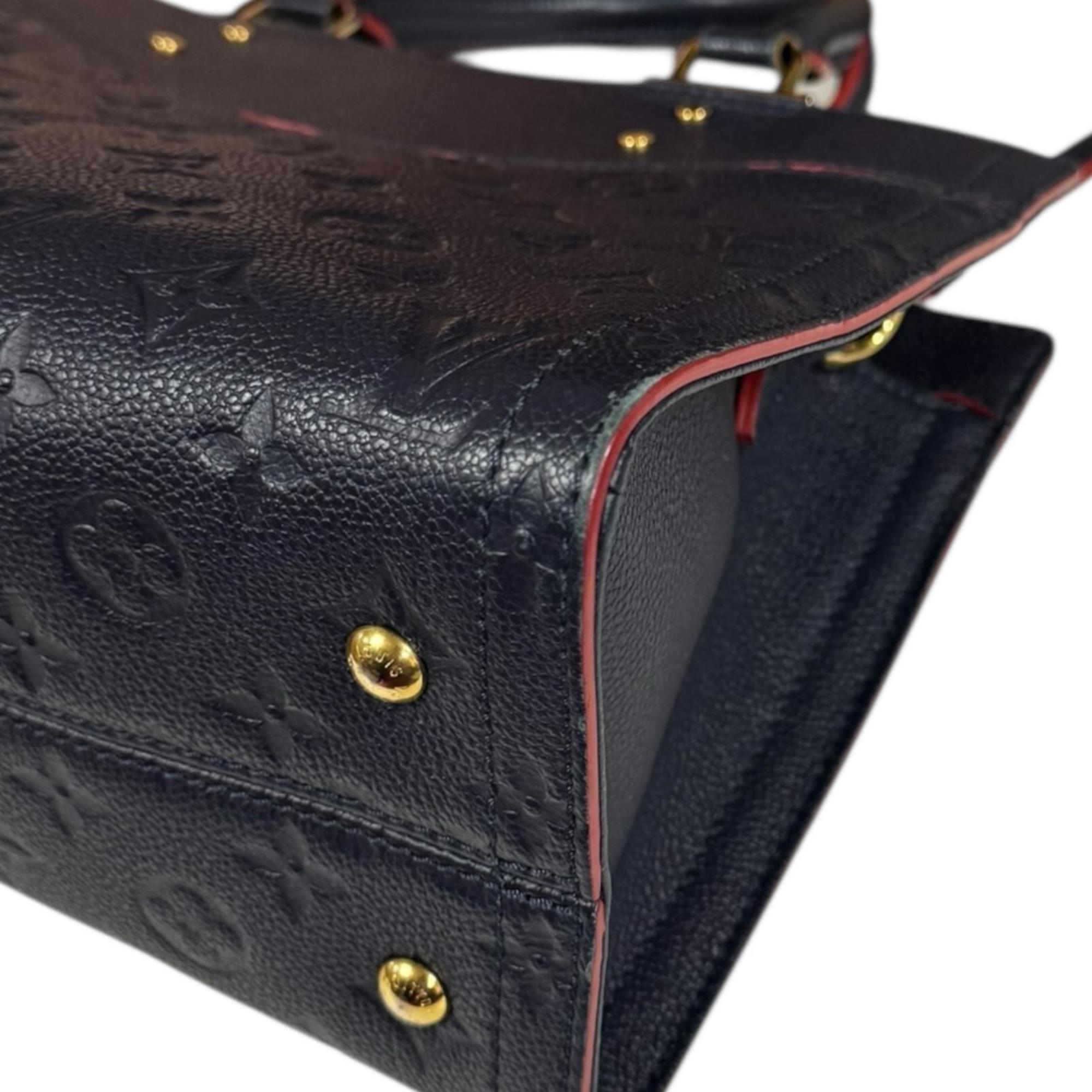 Louis Vuitton Marine Rouge Navy Monogram Empreinte Shoulder Bag (Pre-Owned)