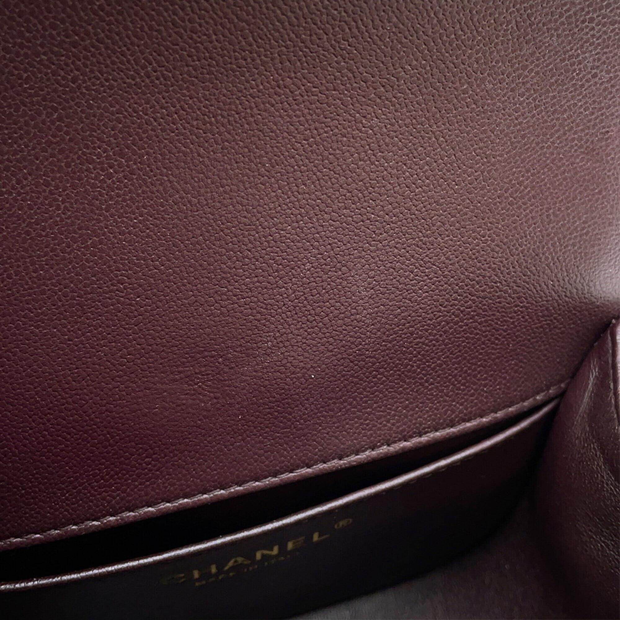 Chanel Brown Grained Calfskin Shoulder Bag (Pre-Owned)