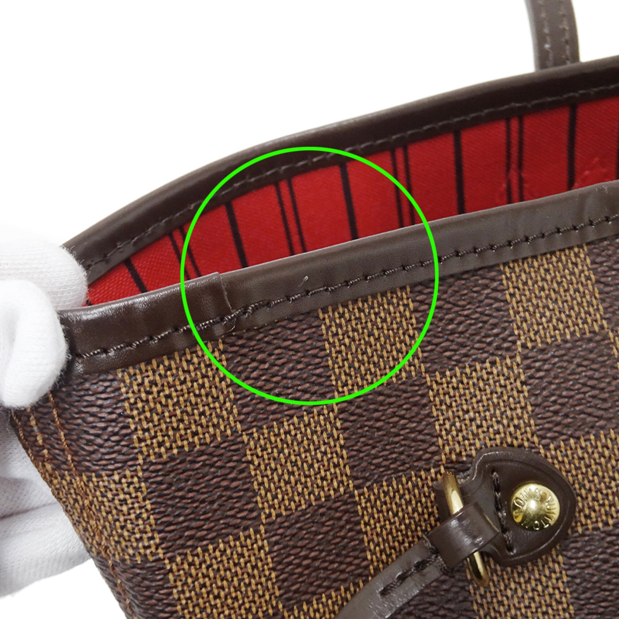 Louis Vuitton Brown Damier Canvas Damier Canvas Handbag Pouch Tote Bag (Pre-Owned)