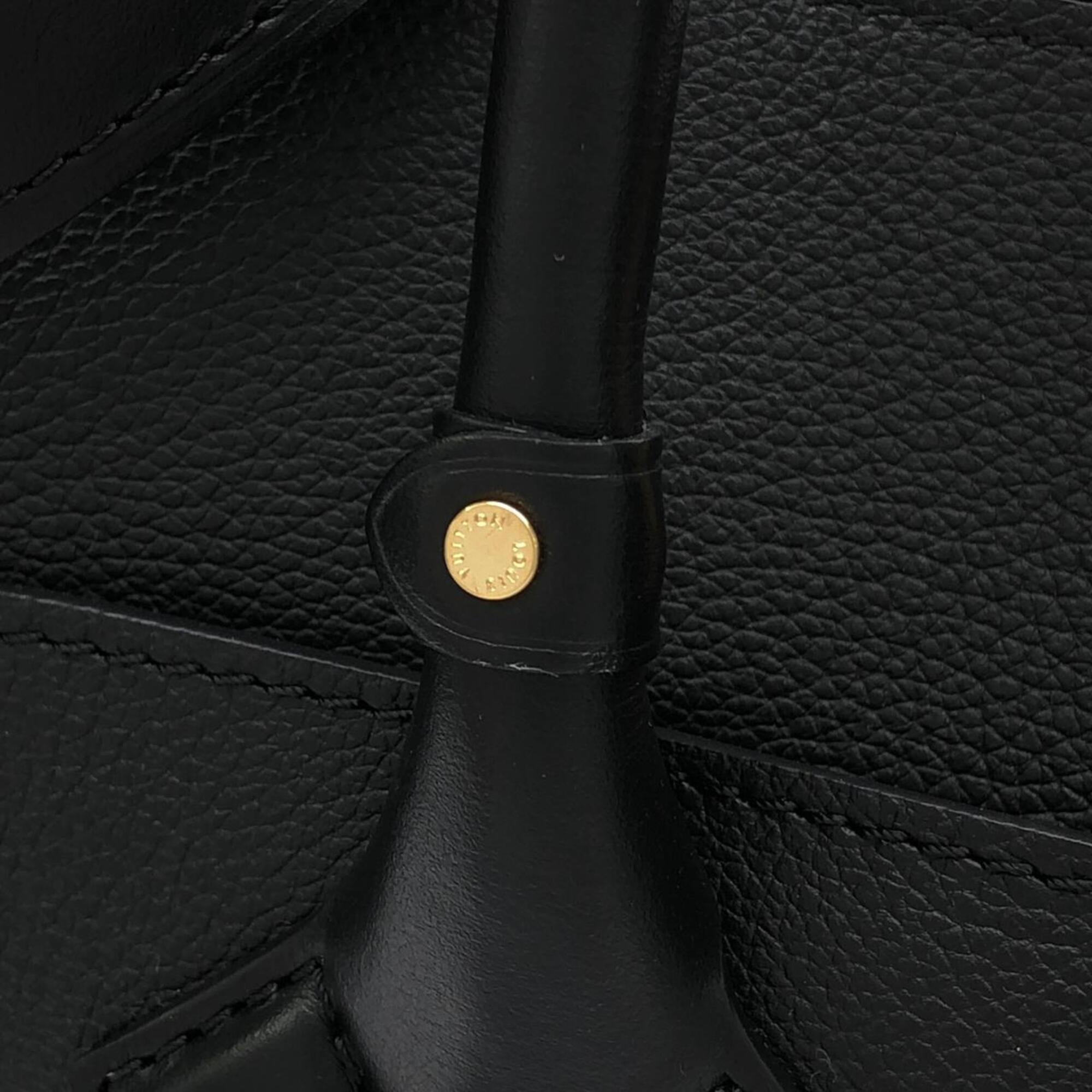 Louis Vuitton Black Leather Handbag (Pre-Owned)