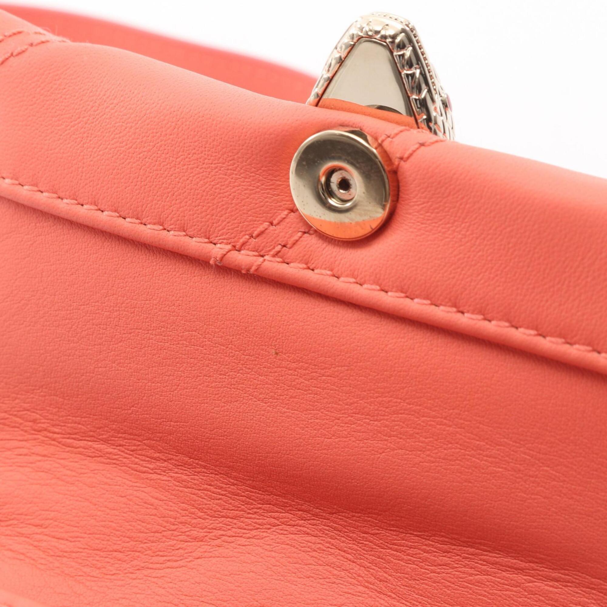 Bvlgari Pink Leather Handbag Shoulder Bag (Pre-Owned)